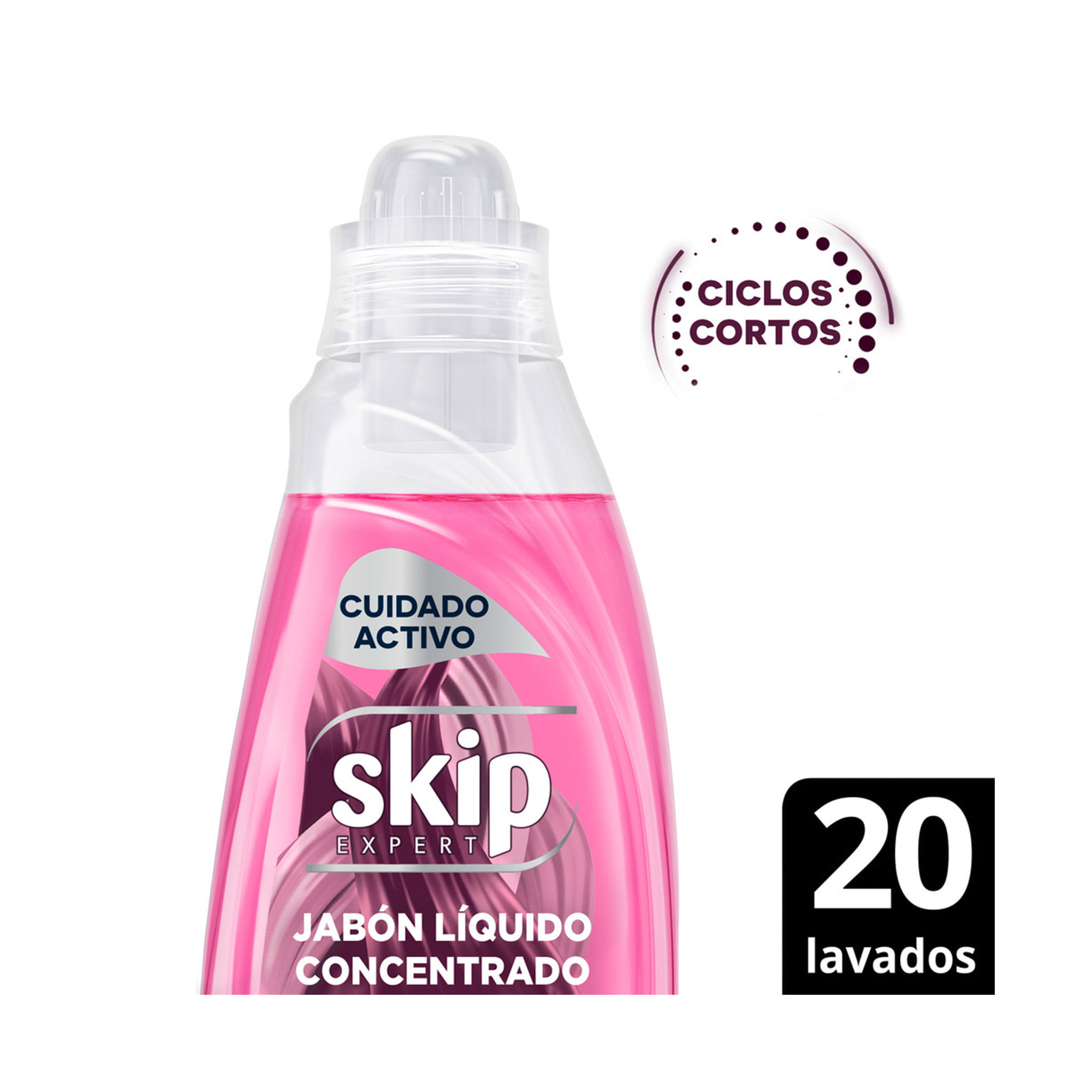 Jabón líquido concentrado Skip para ciclo corto cuidado activo botella 800 ml