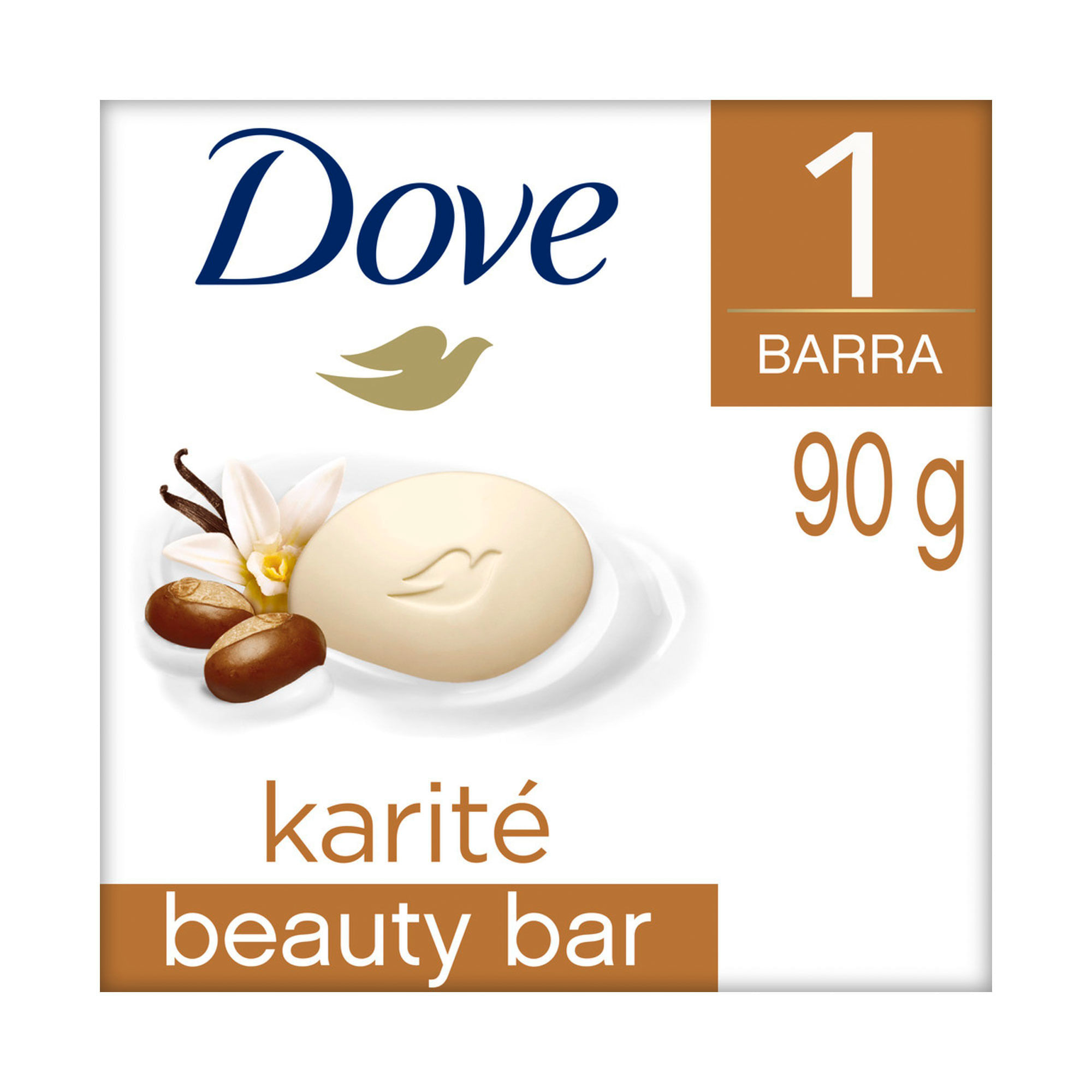 Jabón de tocador Dove karité y vainilla 90 grs