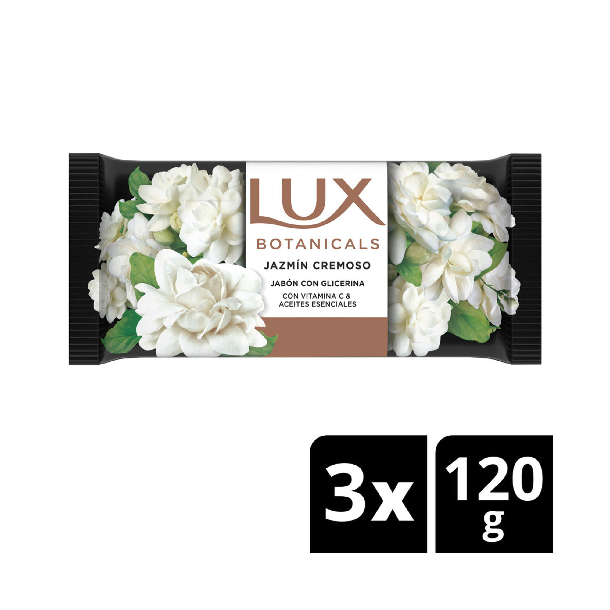 Jabón de tocador Lux jazmin cremoso x3 120 g.