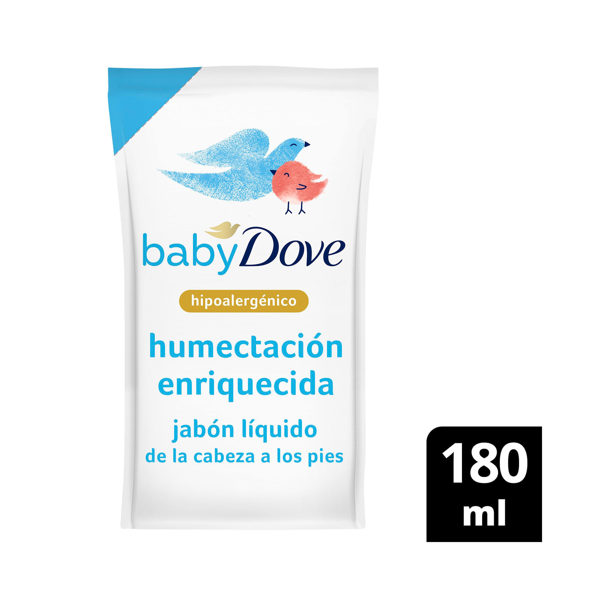 Jabón liquido corporal Dove humectación enriquecida refill 180 ml