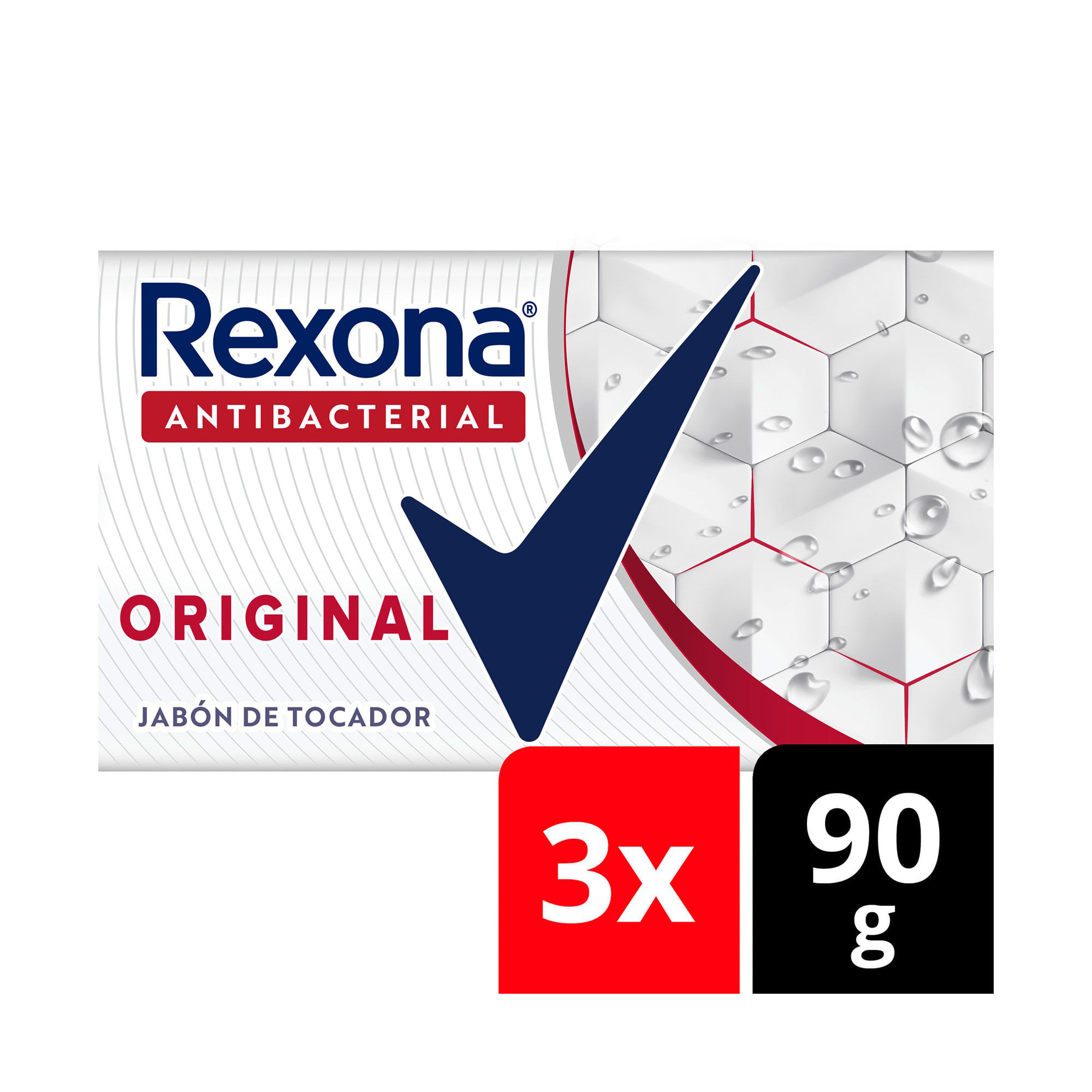 Jabón en barra Rexona original multipack 3x 90 grs