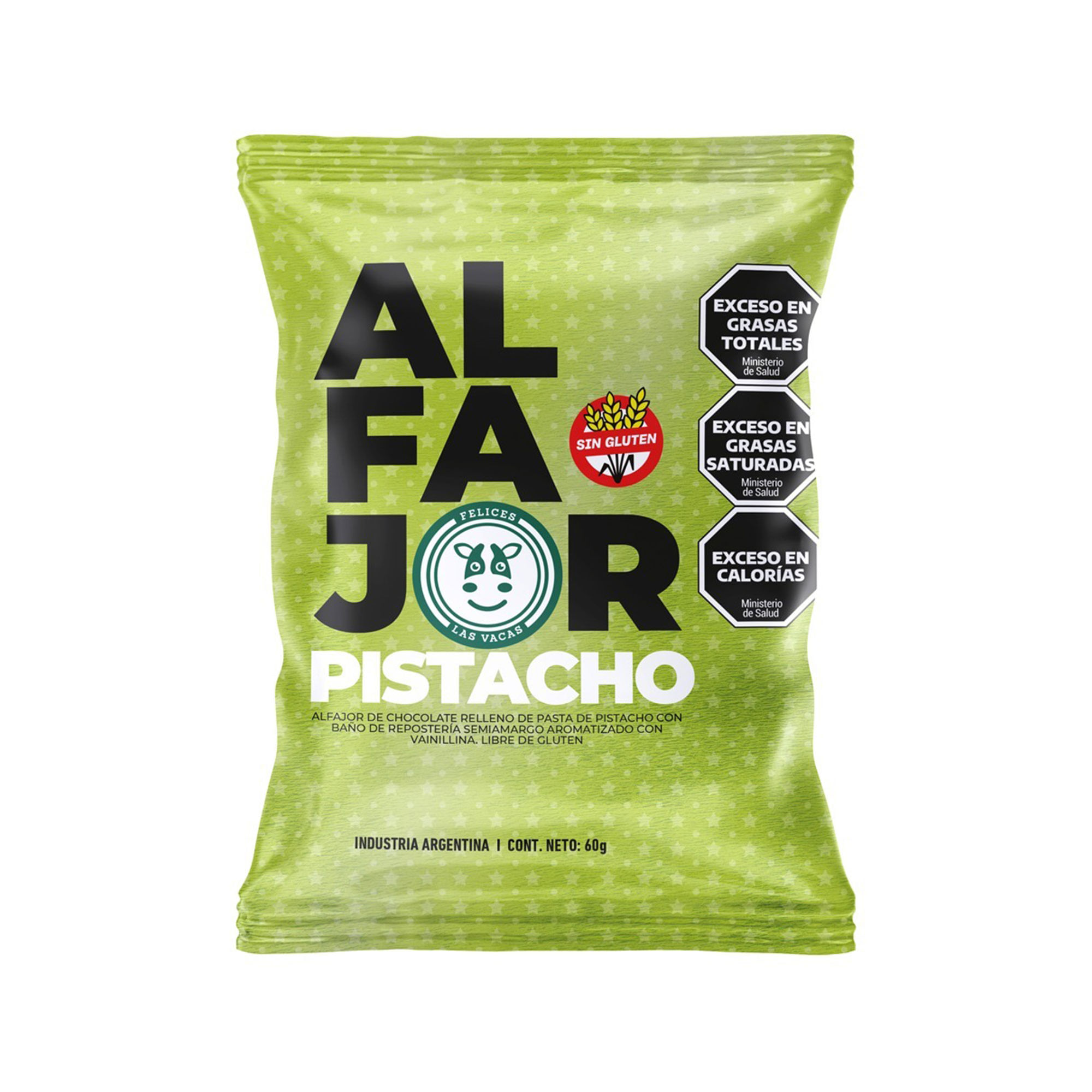 Alfajor de pistacho Felices las Vacas 60 grs