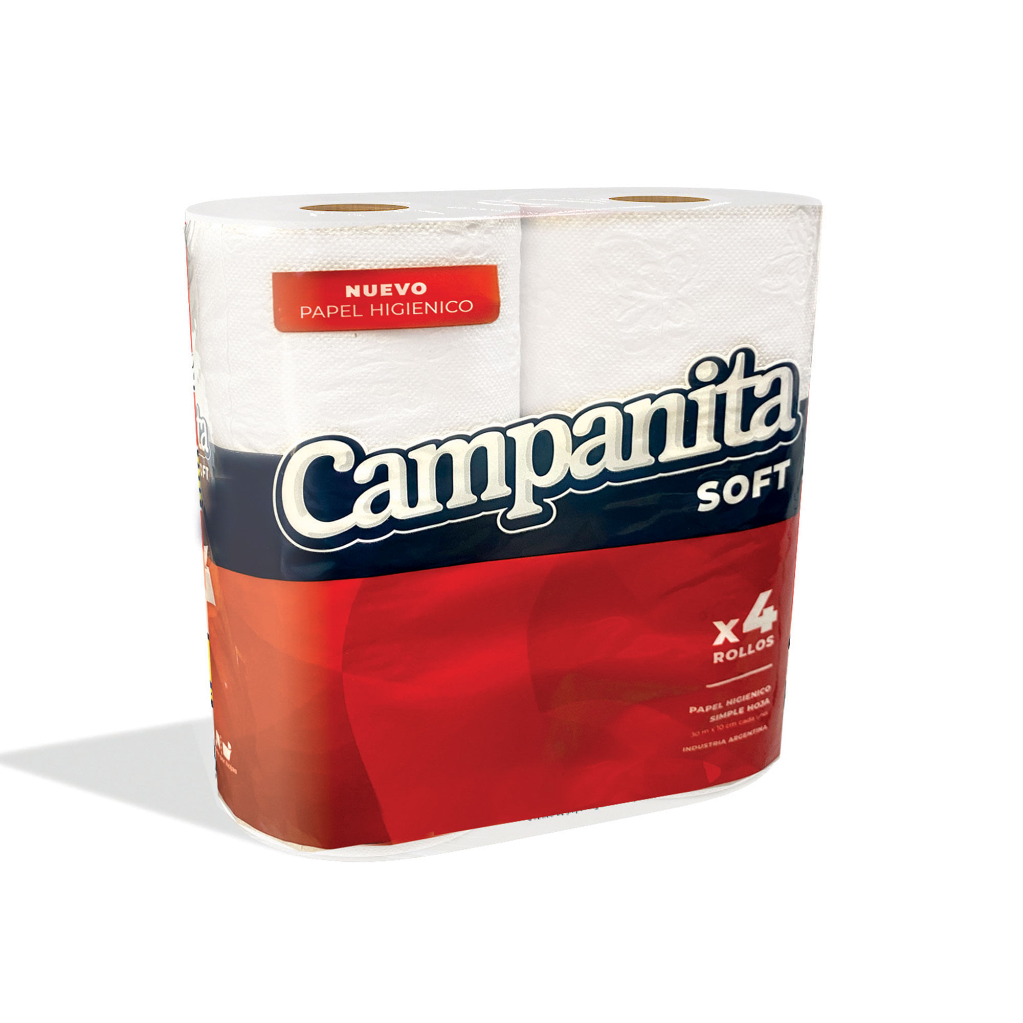 Papel higiénico hoja simple Campanita 4 x 30 m.