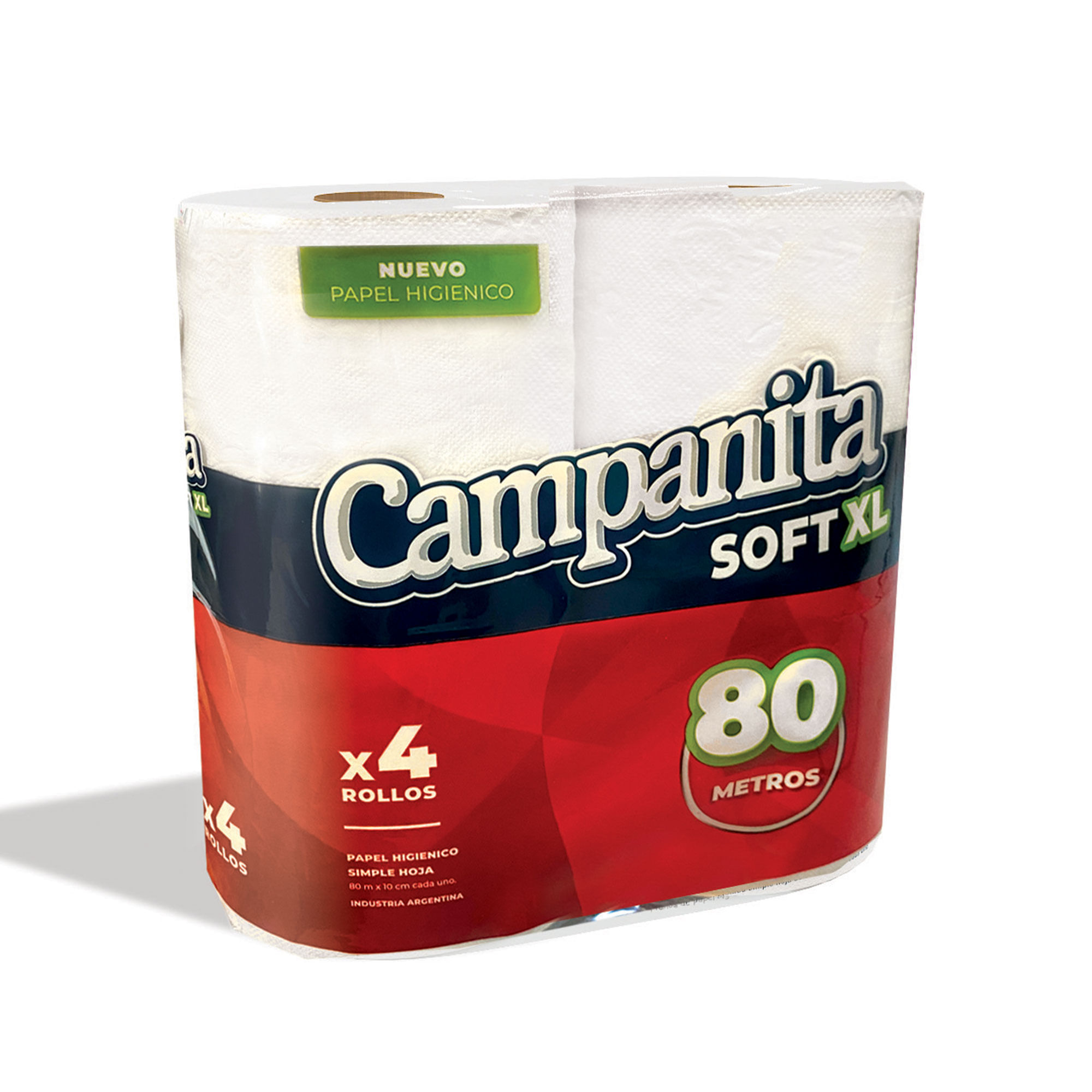 Papel higiénico hoja simple Campanita soft 4 x 80 m.