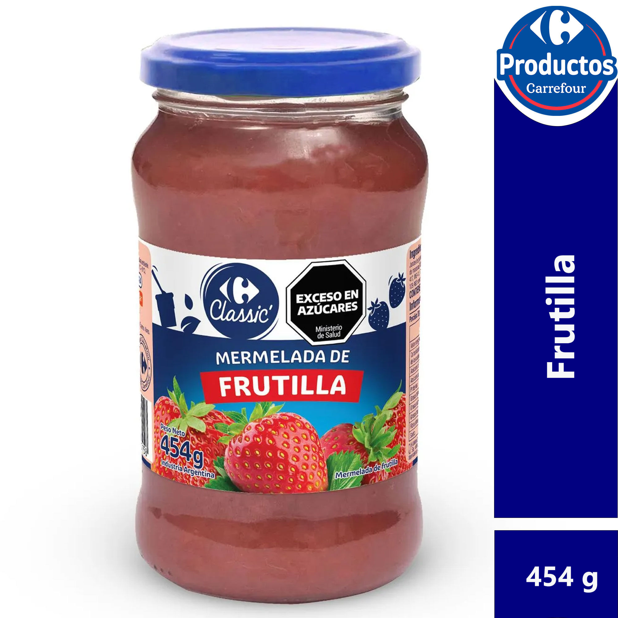 Mermelada Carrefour Classic frutilla 454 grs