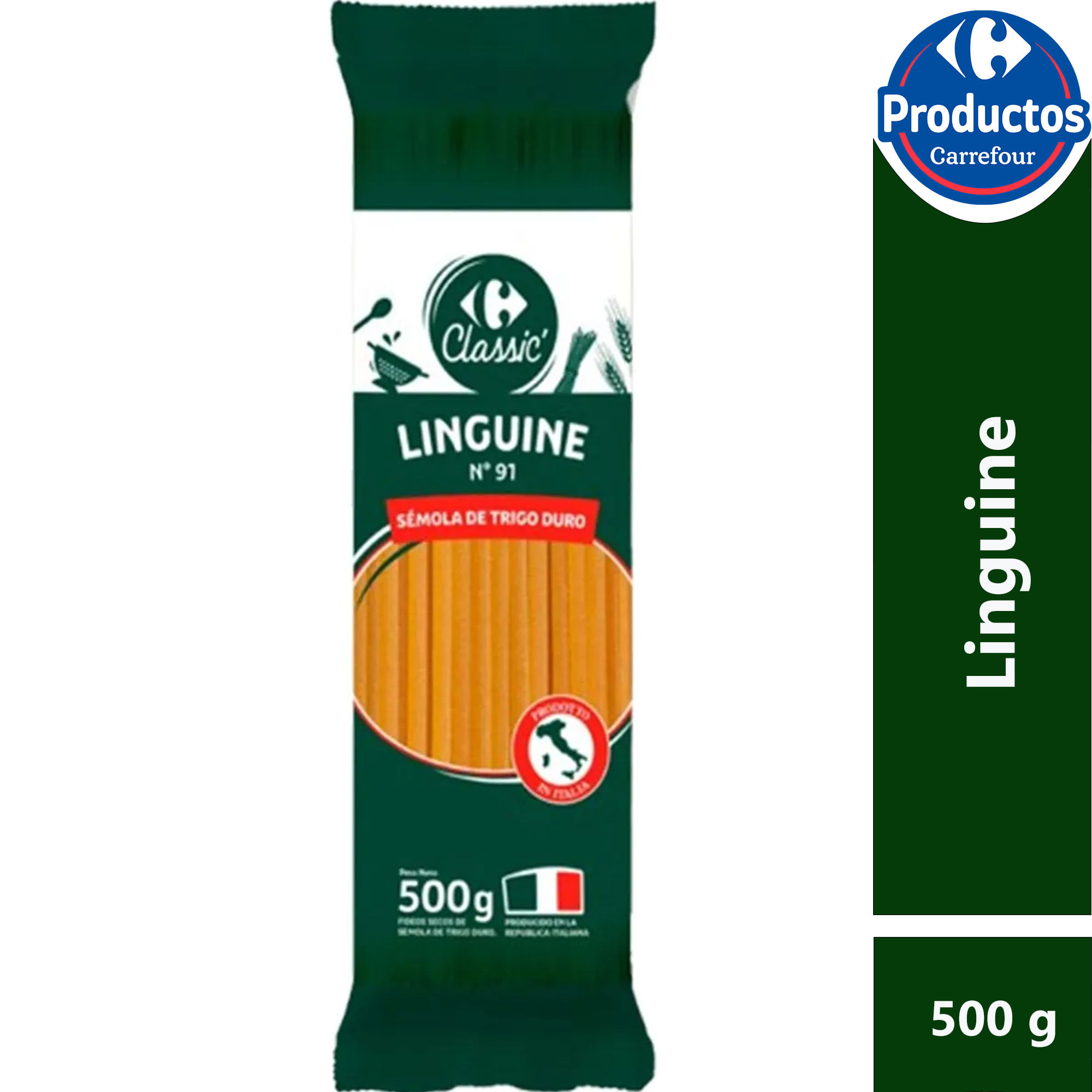Fideos Linguine Carrefour Classic 500 grs