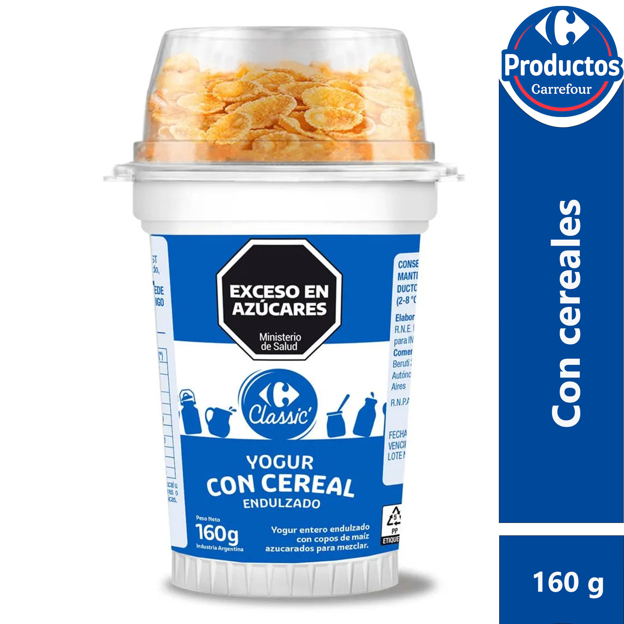 Yogur con cereales Carrefour Classic 160 grs