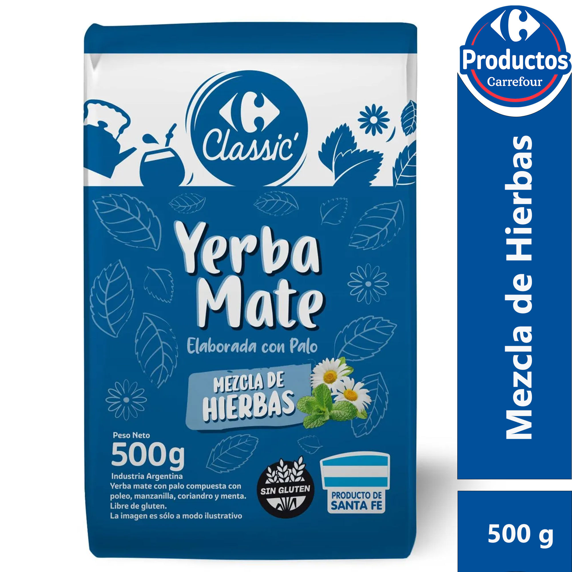 Yerba mate digestiva Carrefour Classic 500 grs