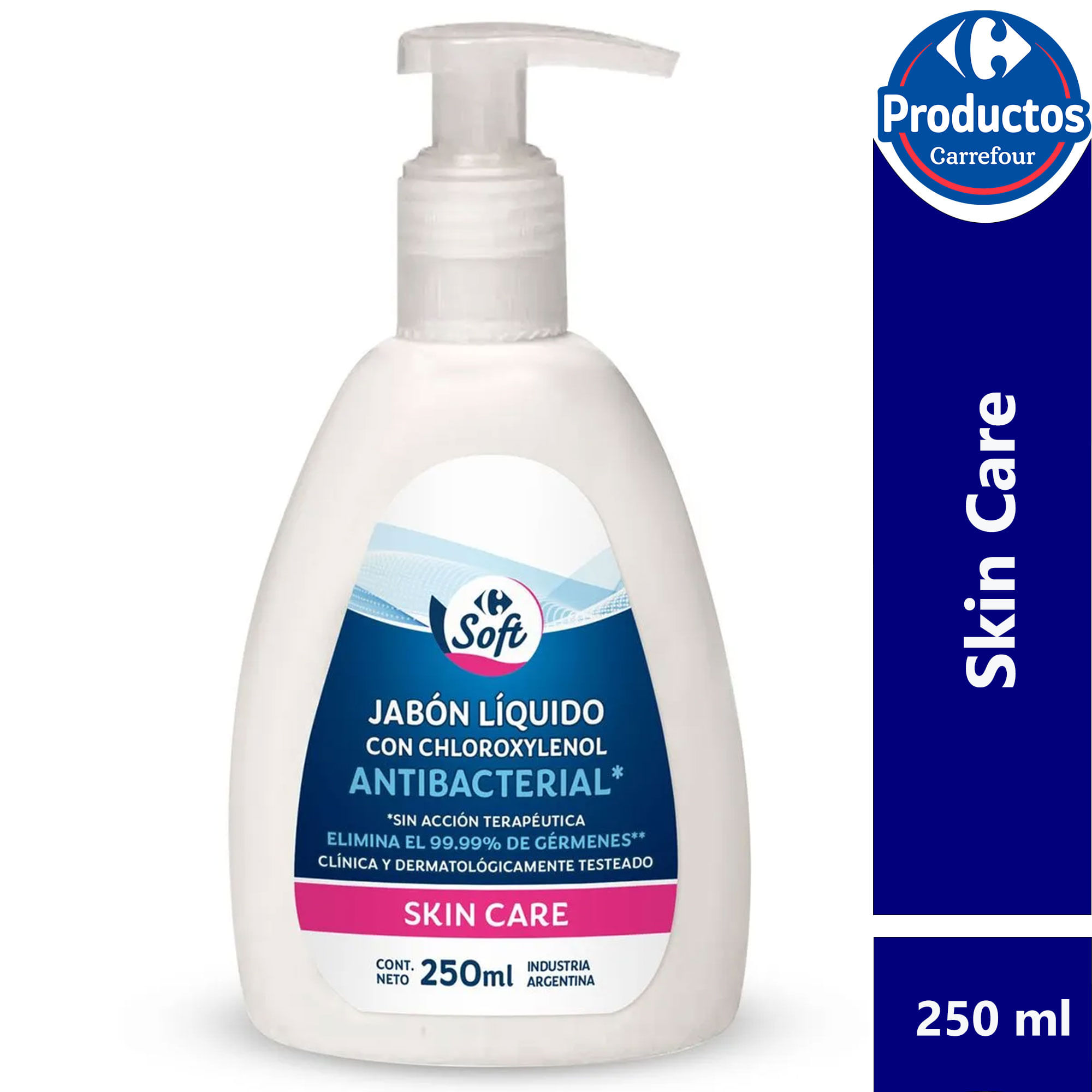 Jabón líquido antibacterial Carrefour Soft 250 ml