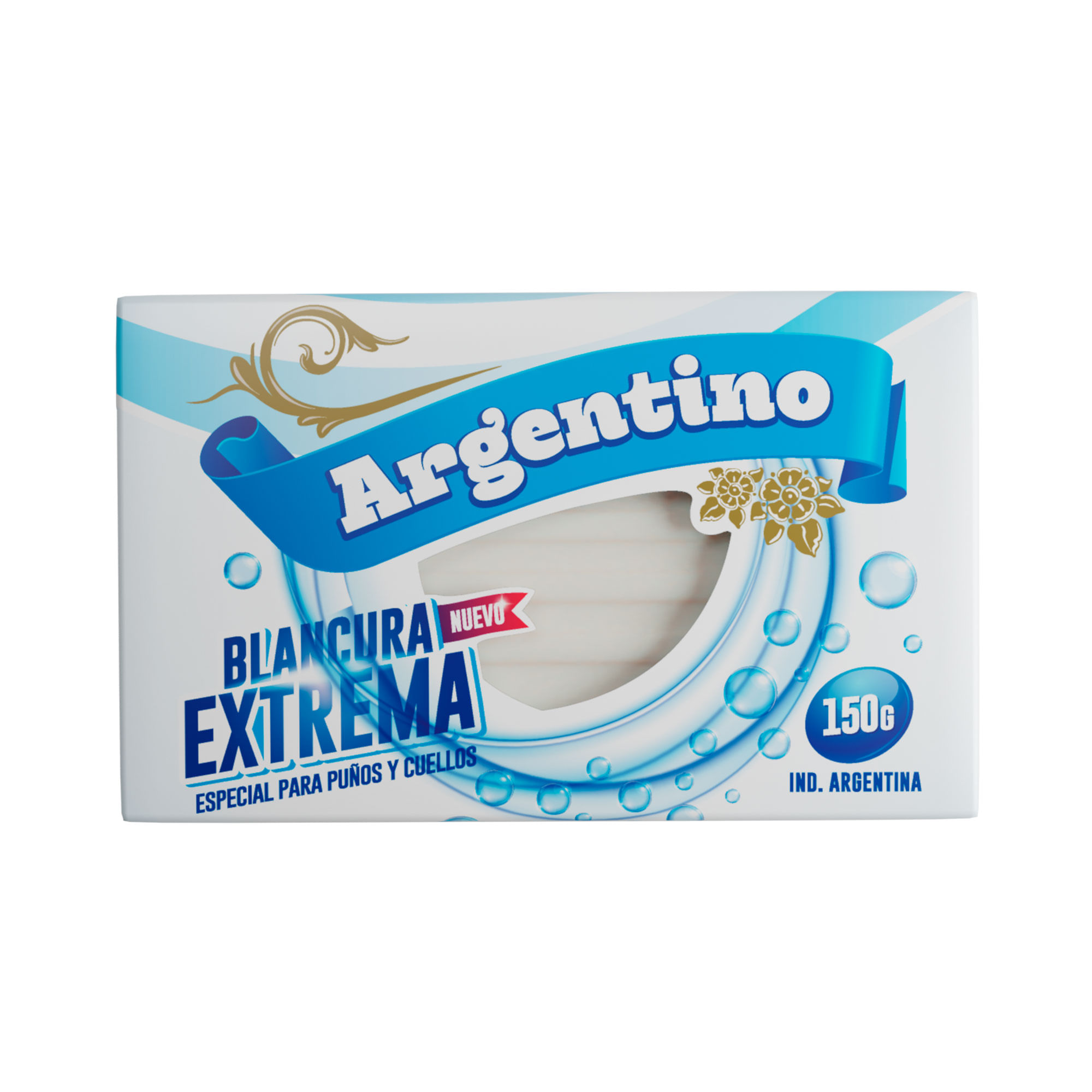 Jabón en pan Argentino máxima blancura 150 grs