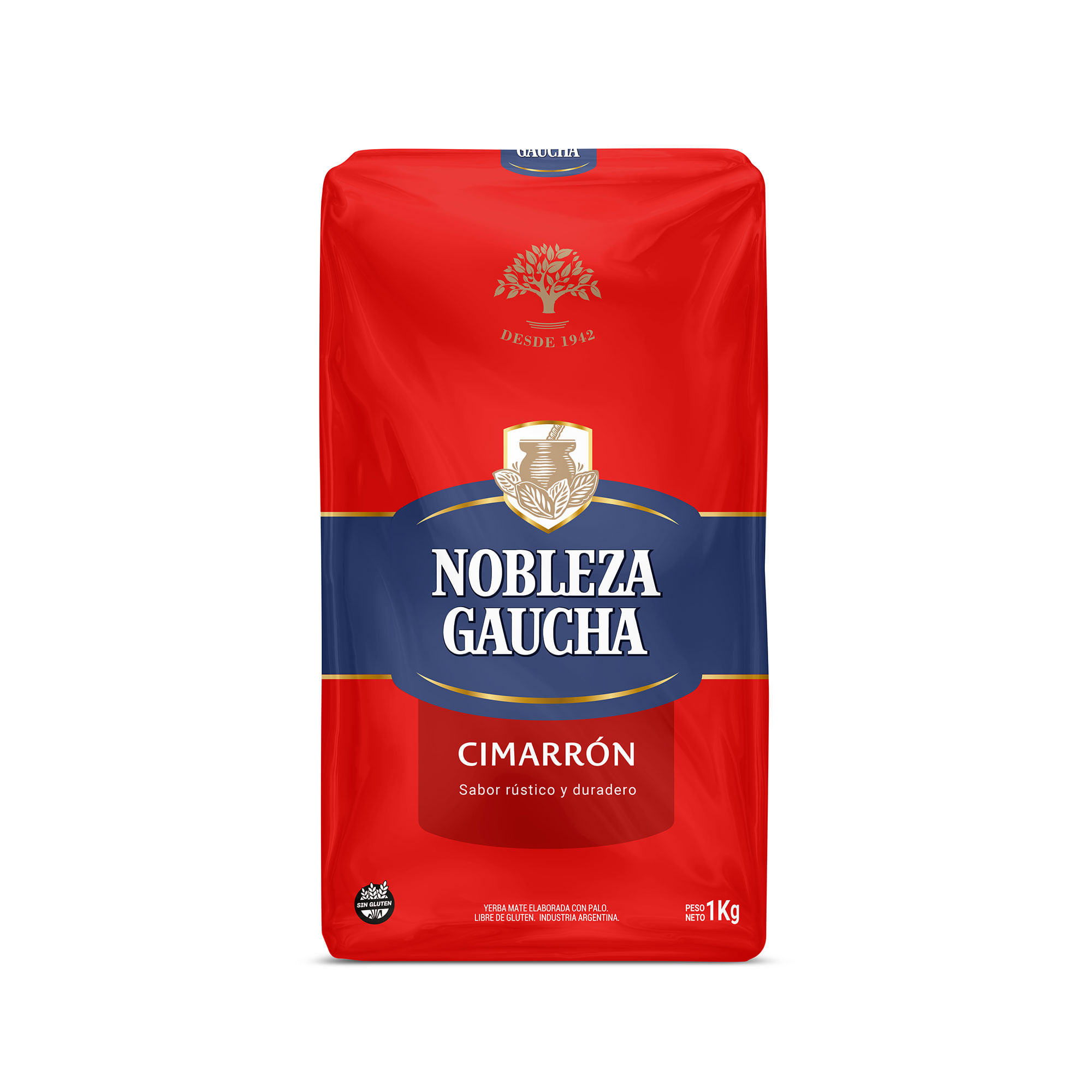Yerba mate con palo cimarrón Nobleza Gaucha 1 kg