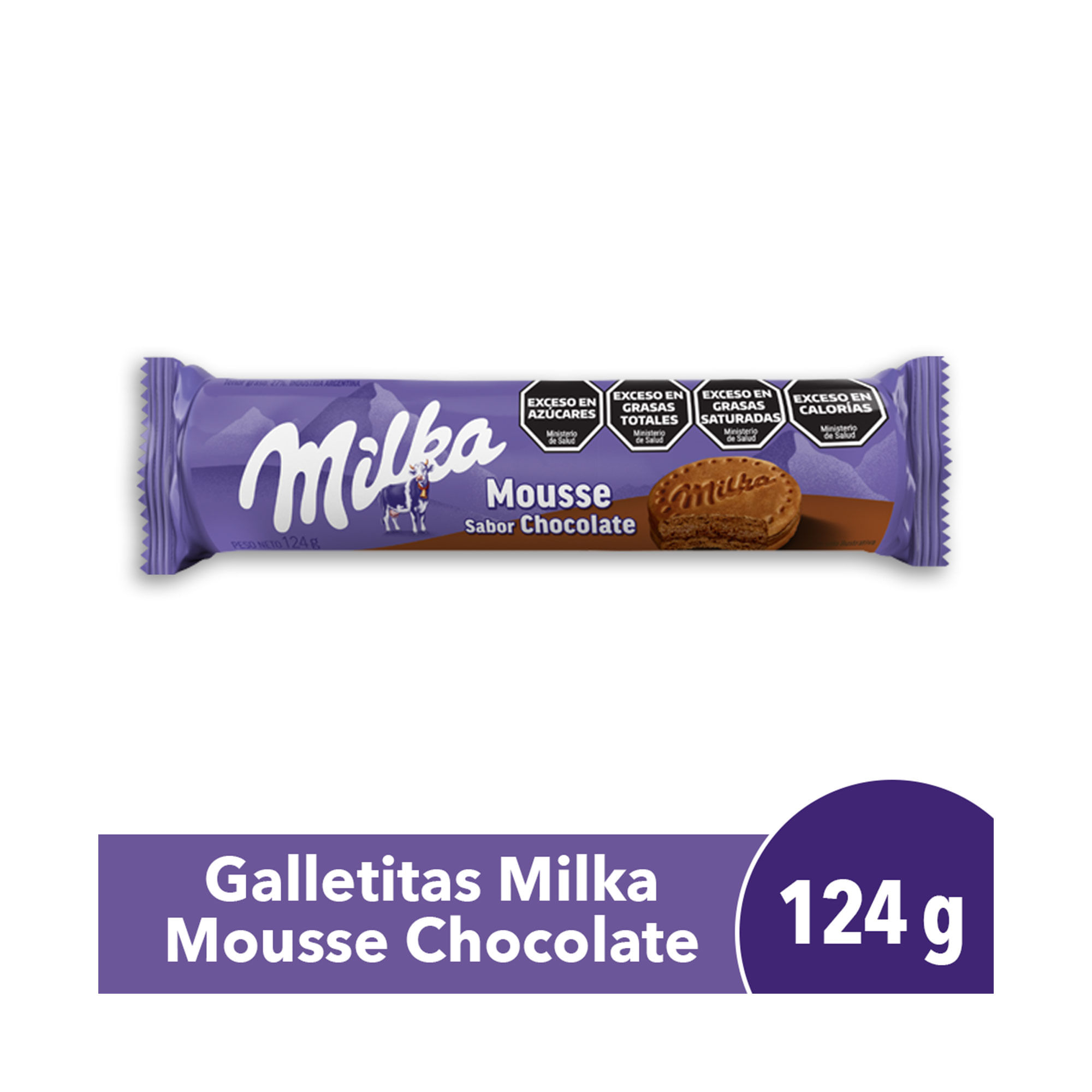 Galletitas dulces Milka Mousse Chocolate 124 grs