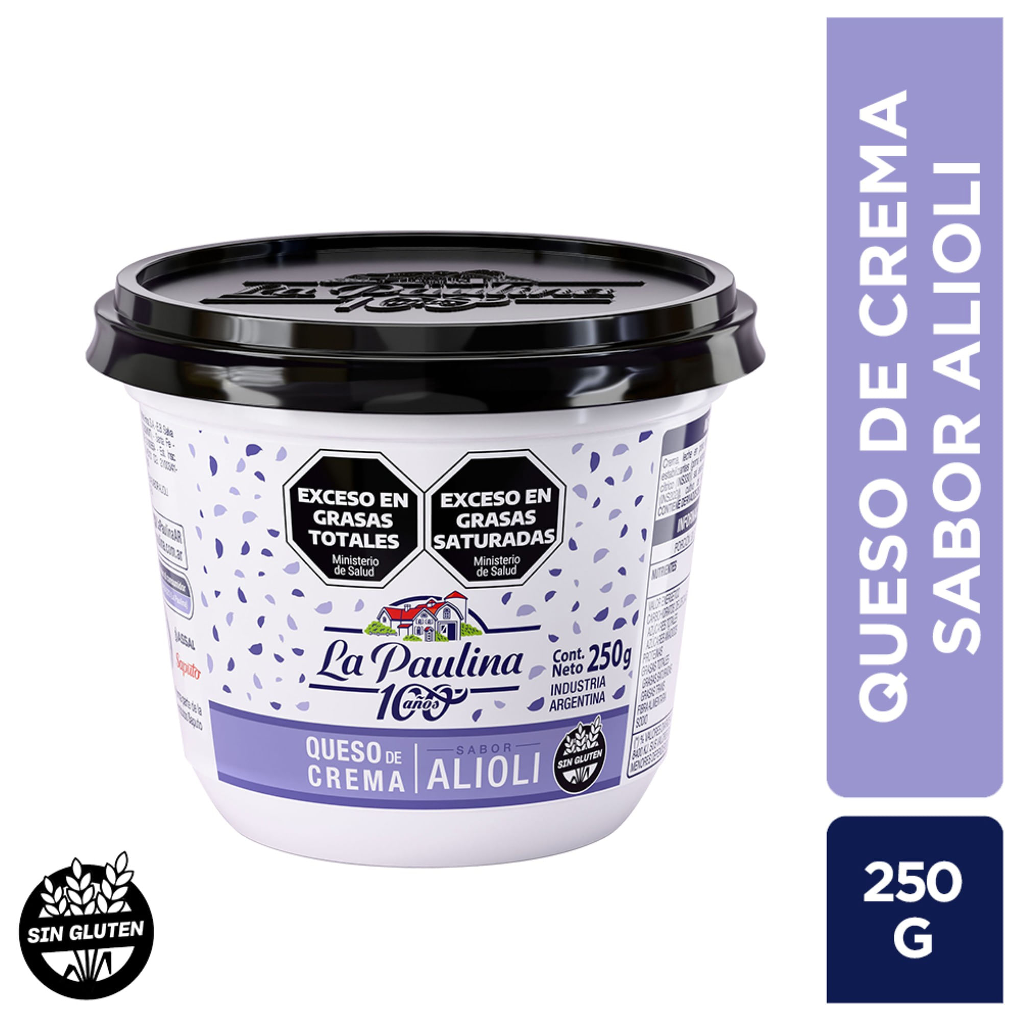 La Paulina queso crema sabor alioli 250 grs