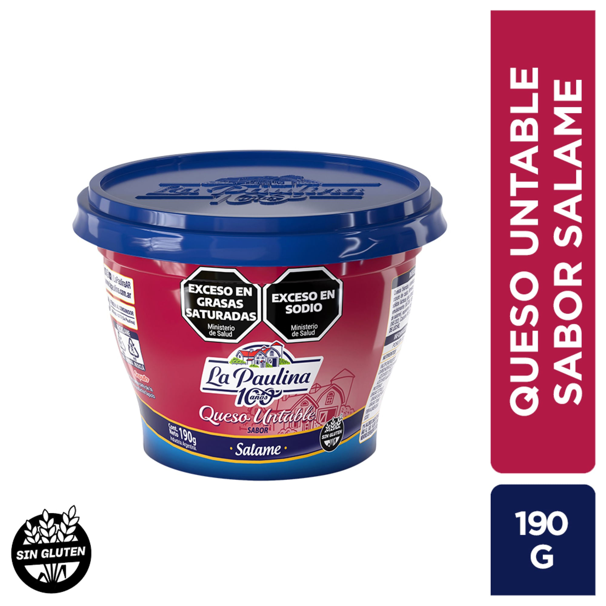La Paulina queso untable salame 190 grs