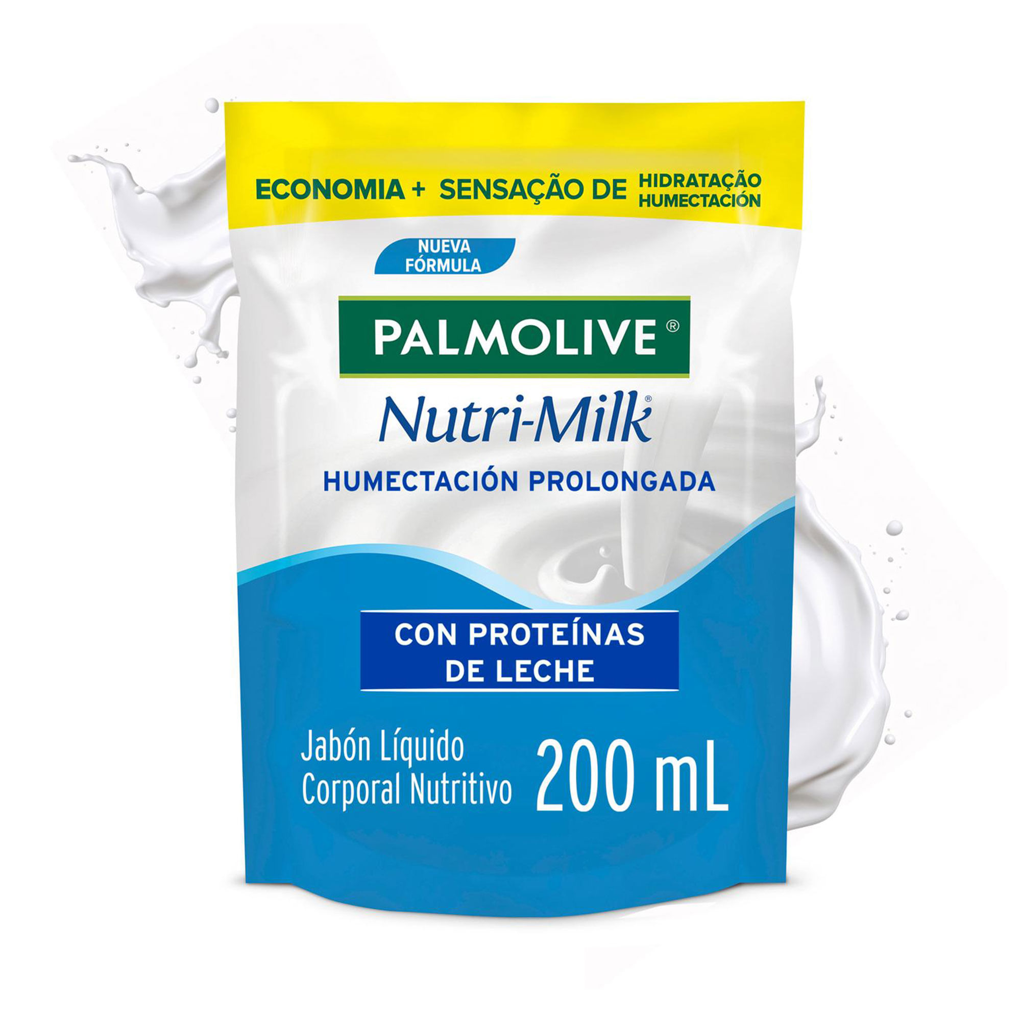 Jabón líquido Palmolive Nutrimilk doypack 200 ml.