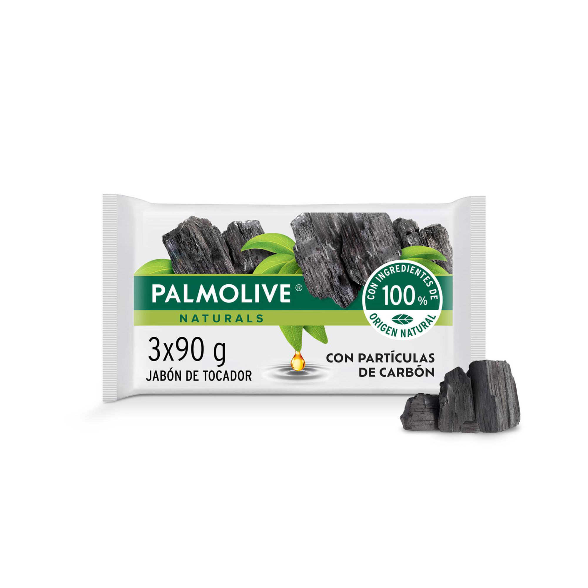 Jabón de tocador Palmolive Naturals charcoal x3 90 grs