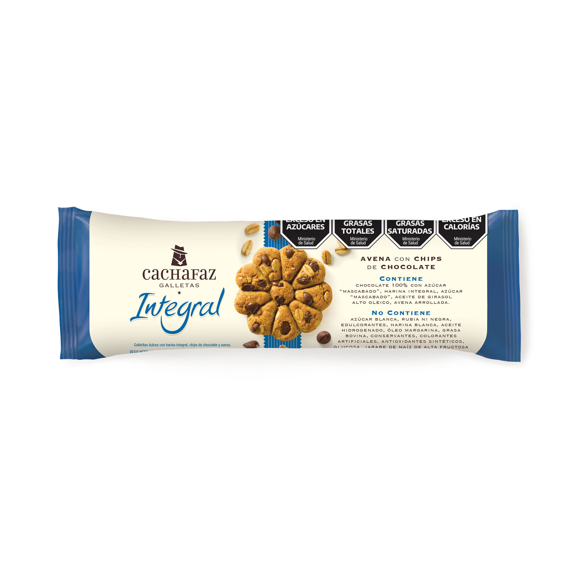 Galletitas Cachafaz avena y chips 220 g.
