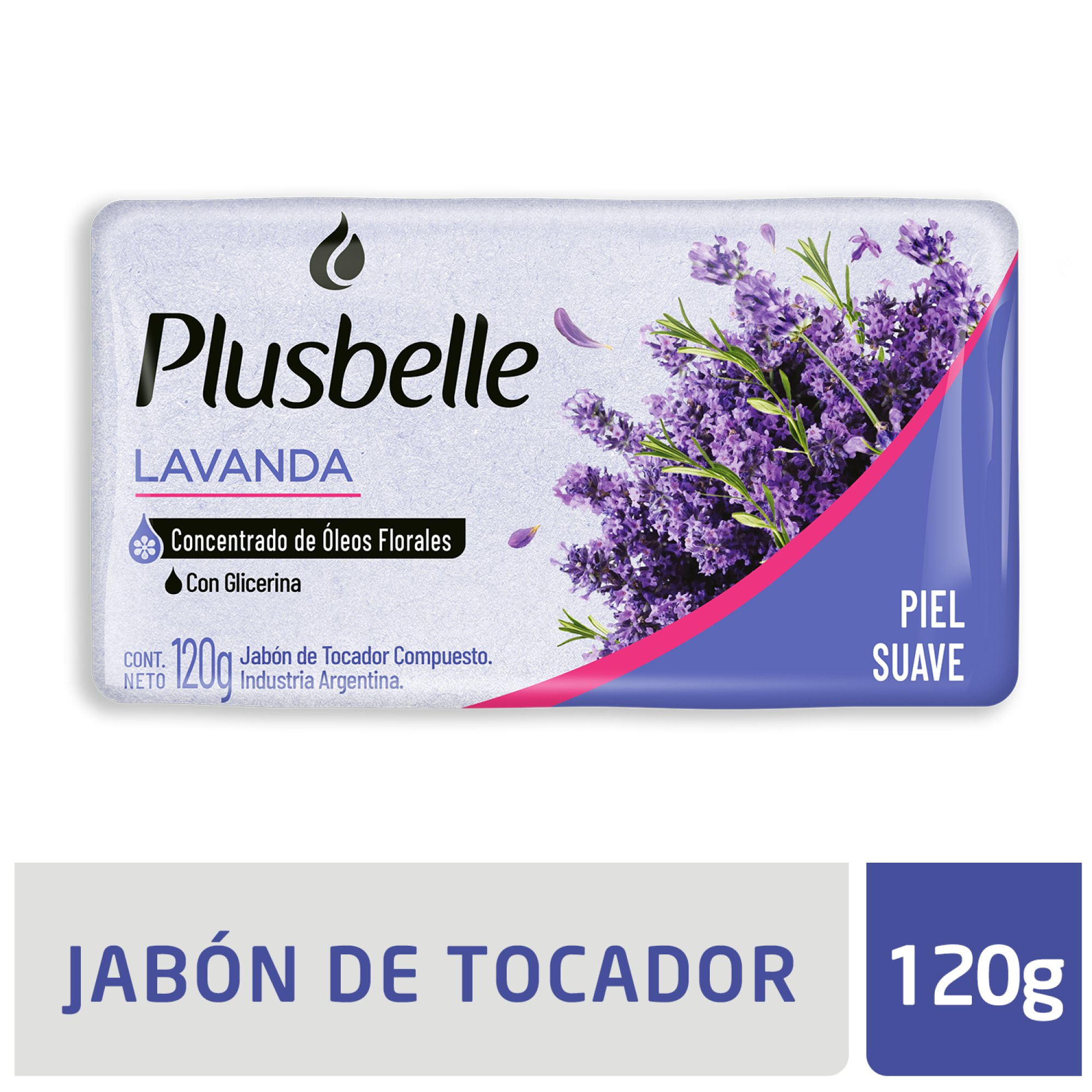Plusbelle jabón de tocador Lavanda 120 grs