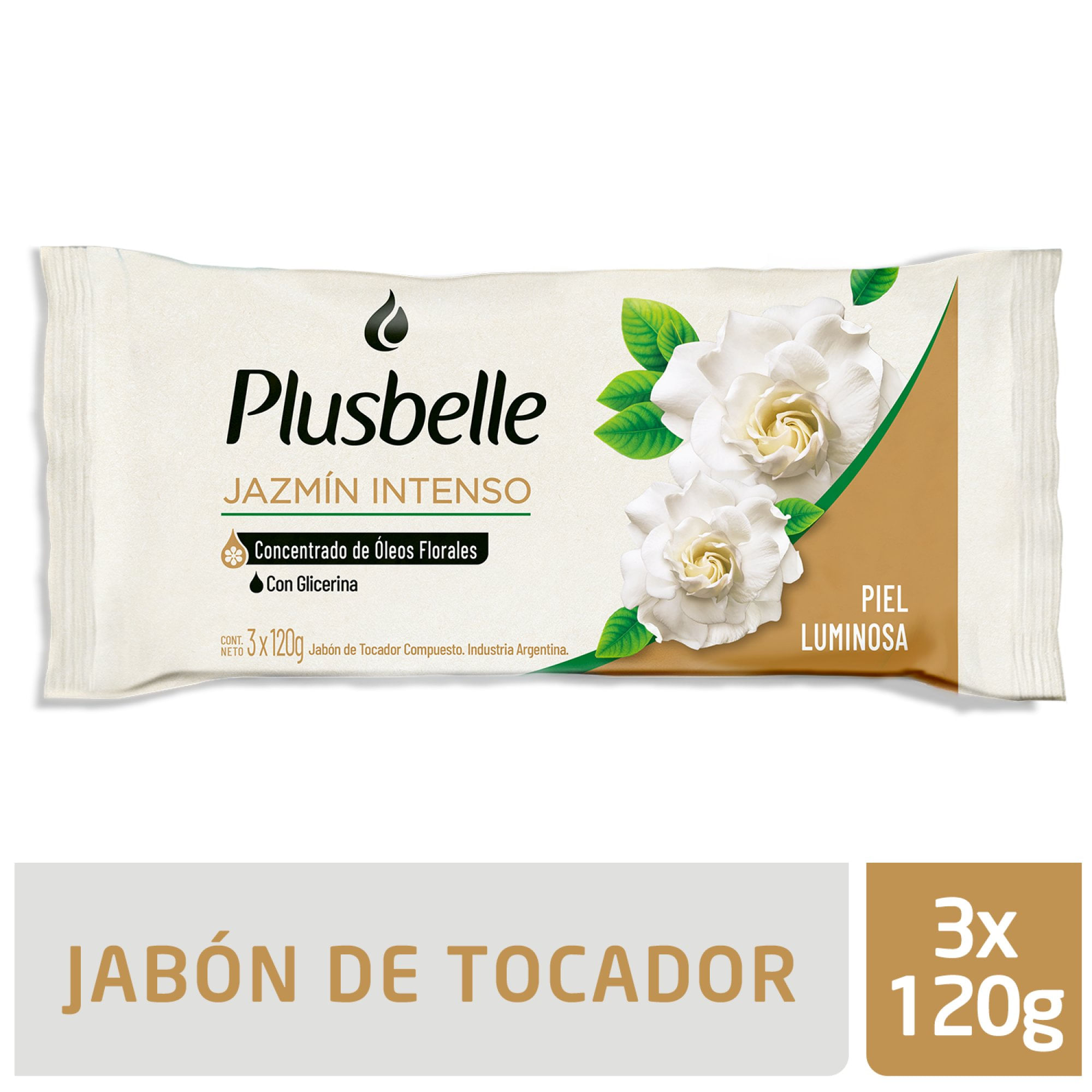 Plusbelle jabón de tocador Jazmín x3 120 grs