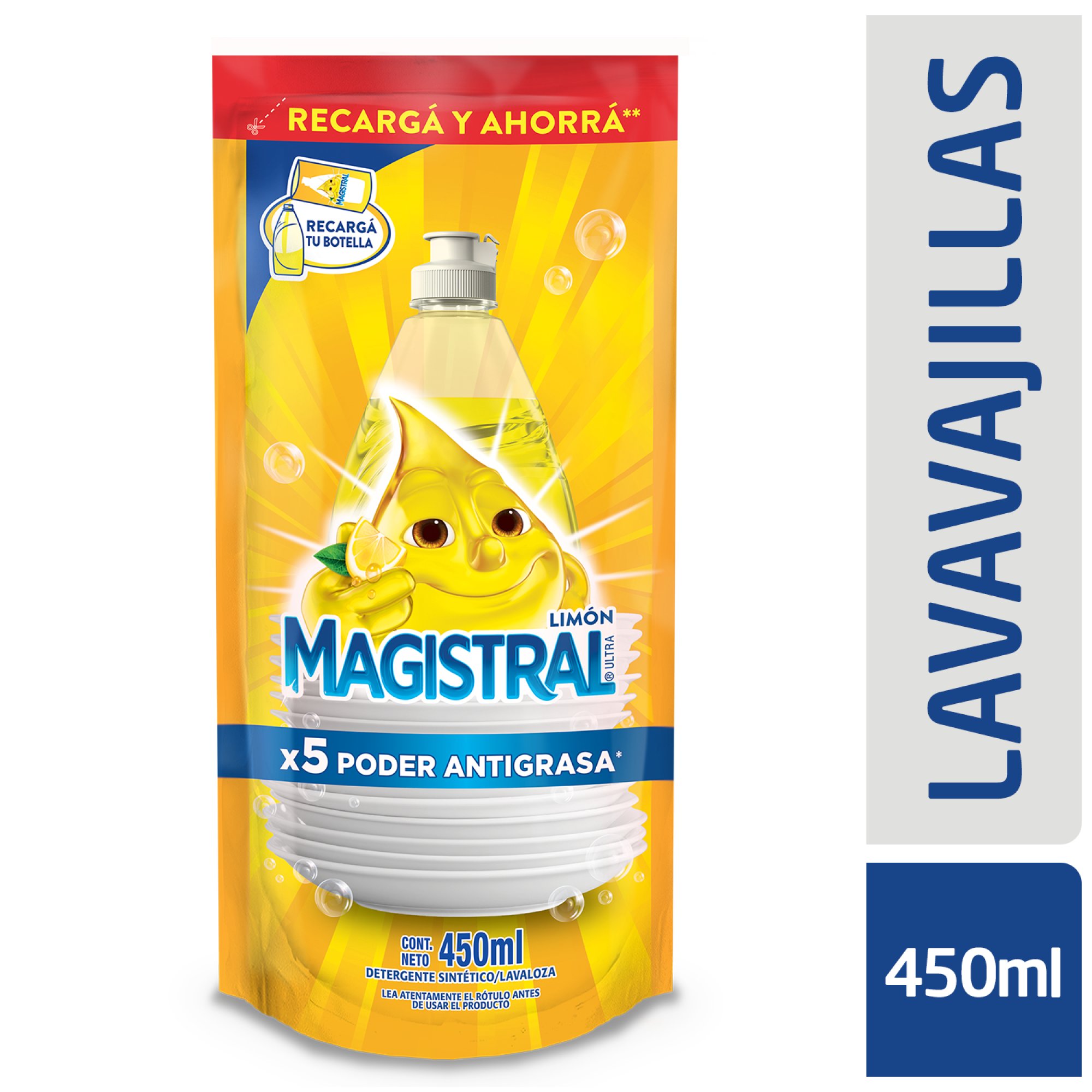 Detergente Magistral Ultra de limón Doy Pack 450 ml
