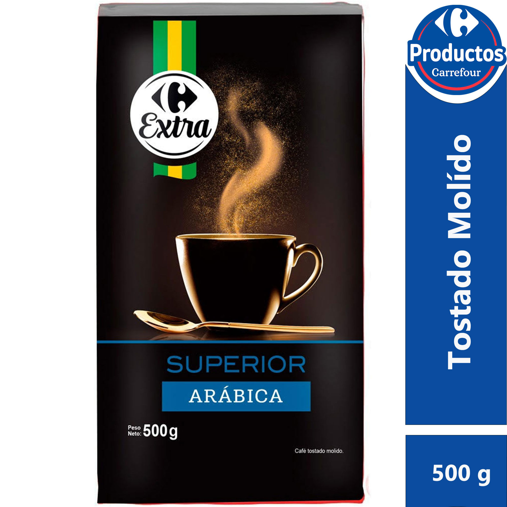 Café tostado molido superior Carrefour Extra 500 grs