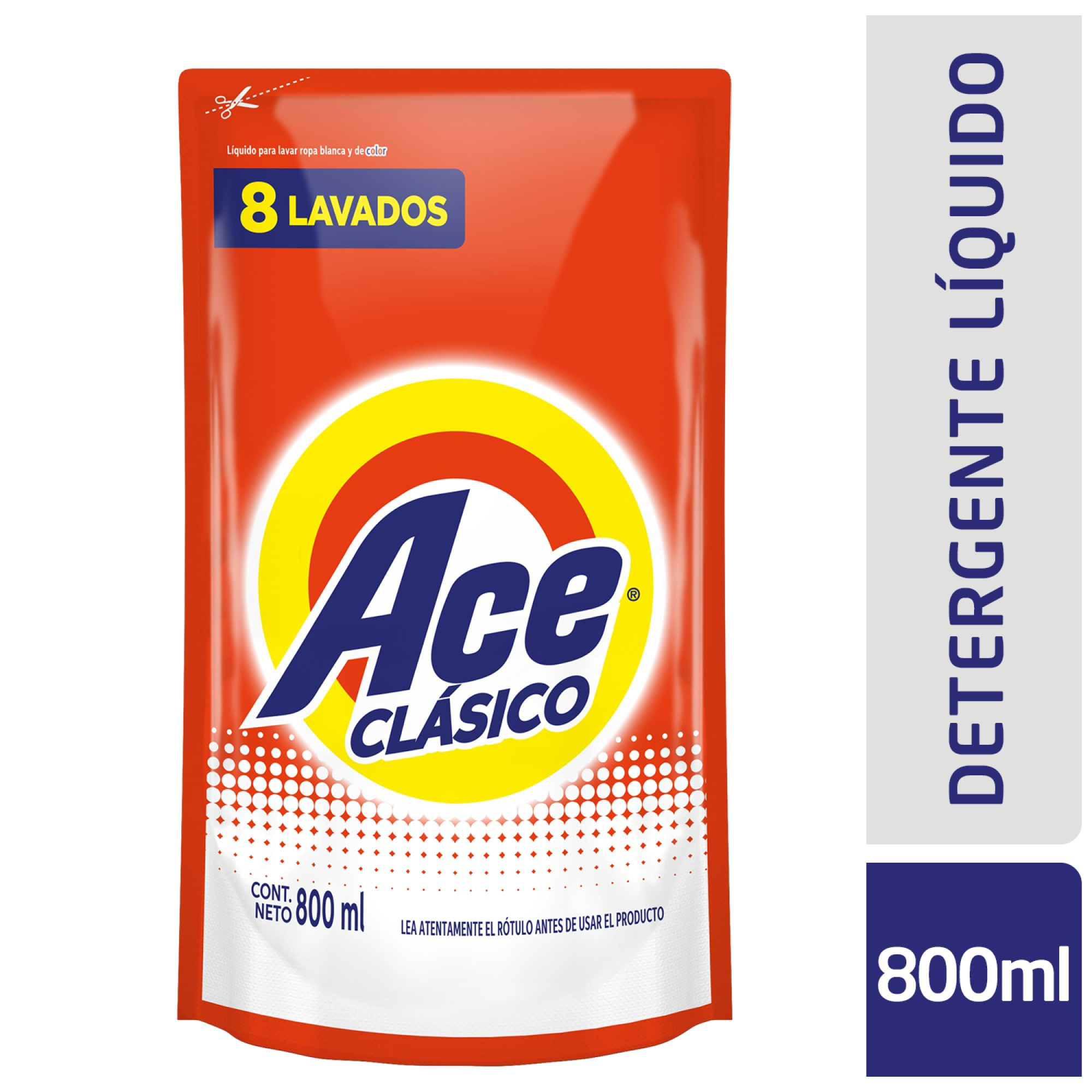 Jabon líquido Ace clásico Doypack 800 ml