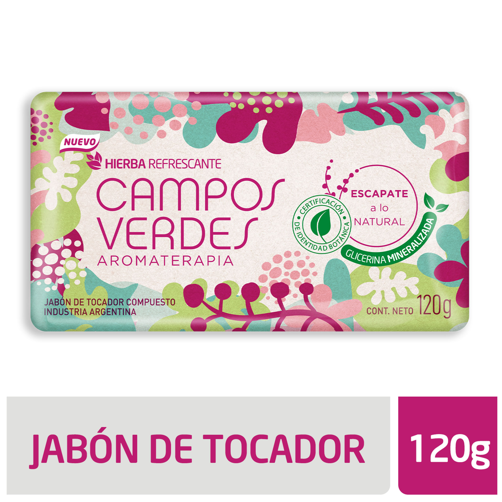 Campos verdes jabón de tocador aromaterapia 120 grs