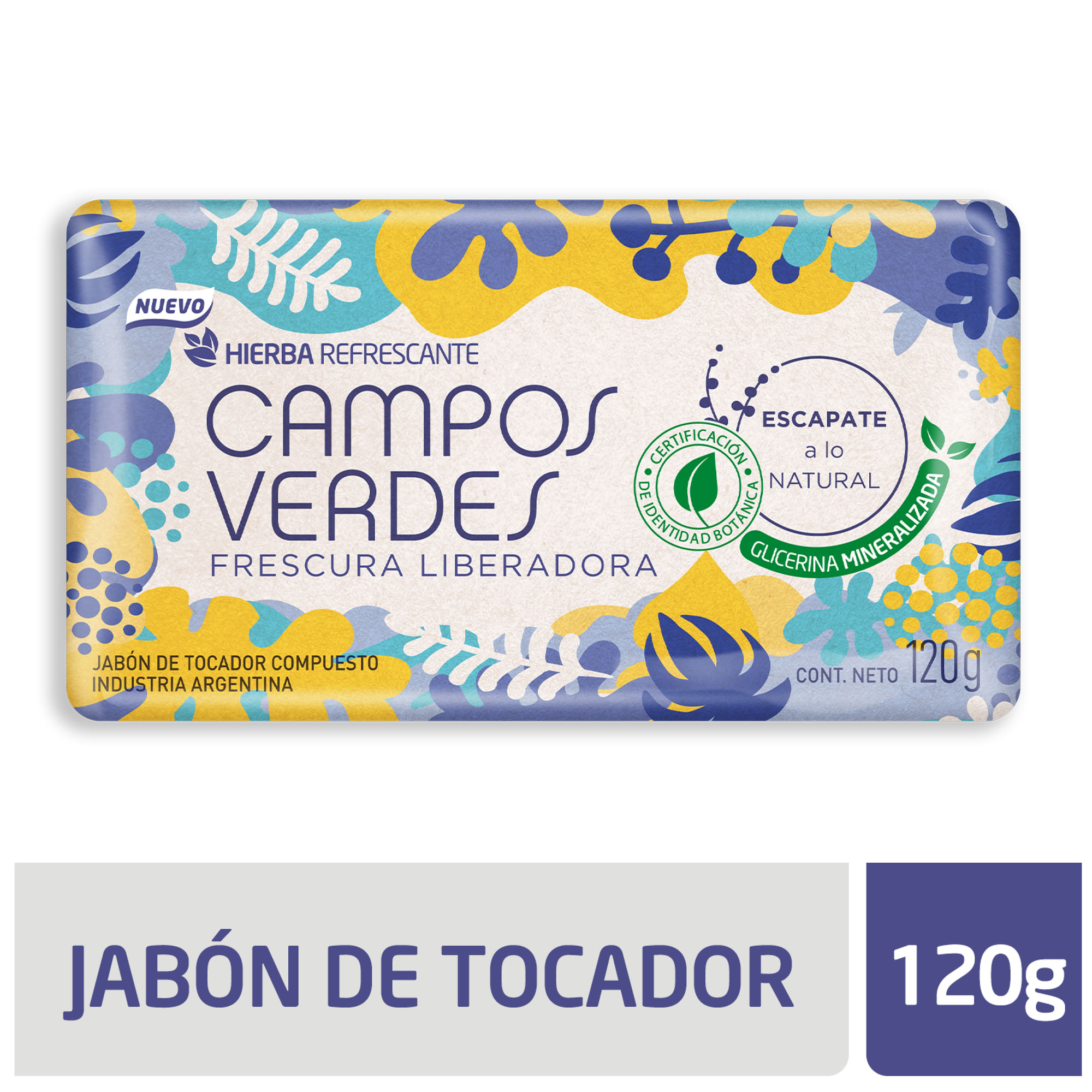 Campos Verdes jabón de tocador frescura liberadora 120 grs