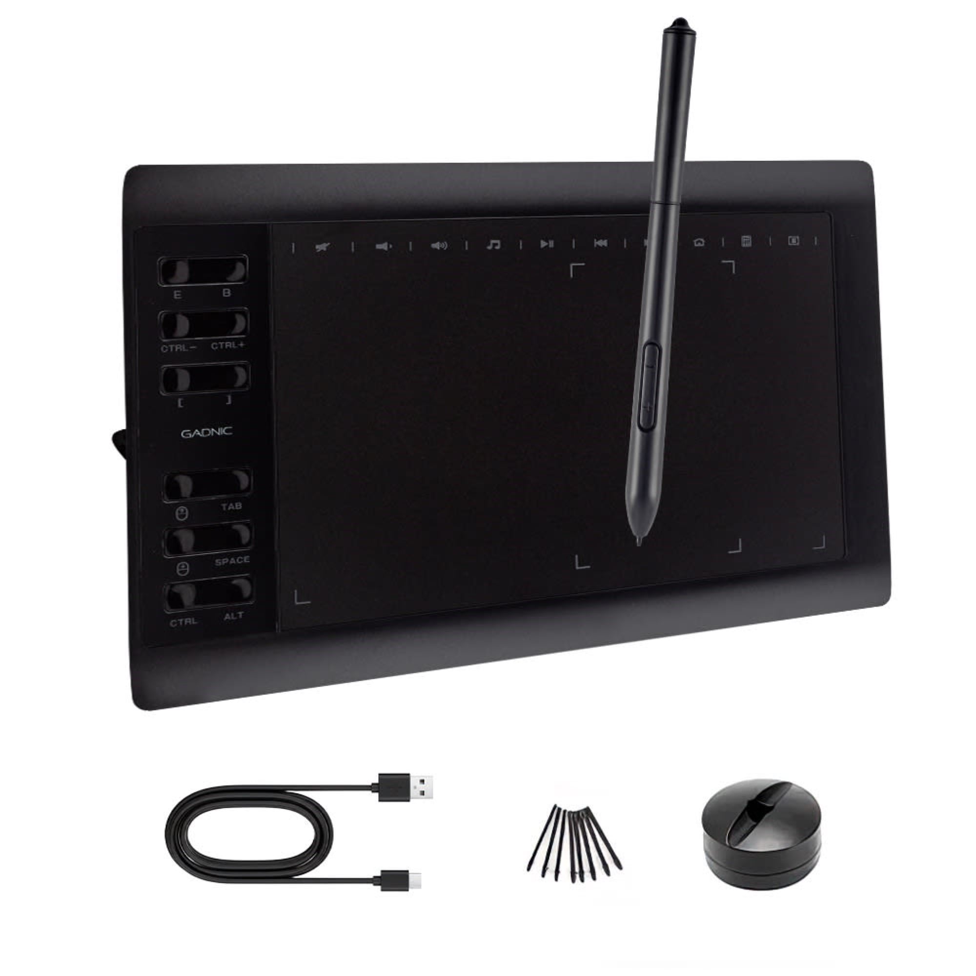 Tableta Gráfica Gadnic TBG123 10 x 6 Con 8192 Niveles De Presión Y 22 Accesos Directos