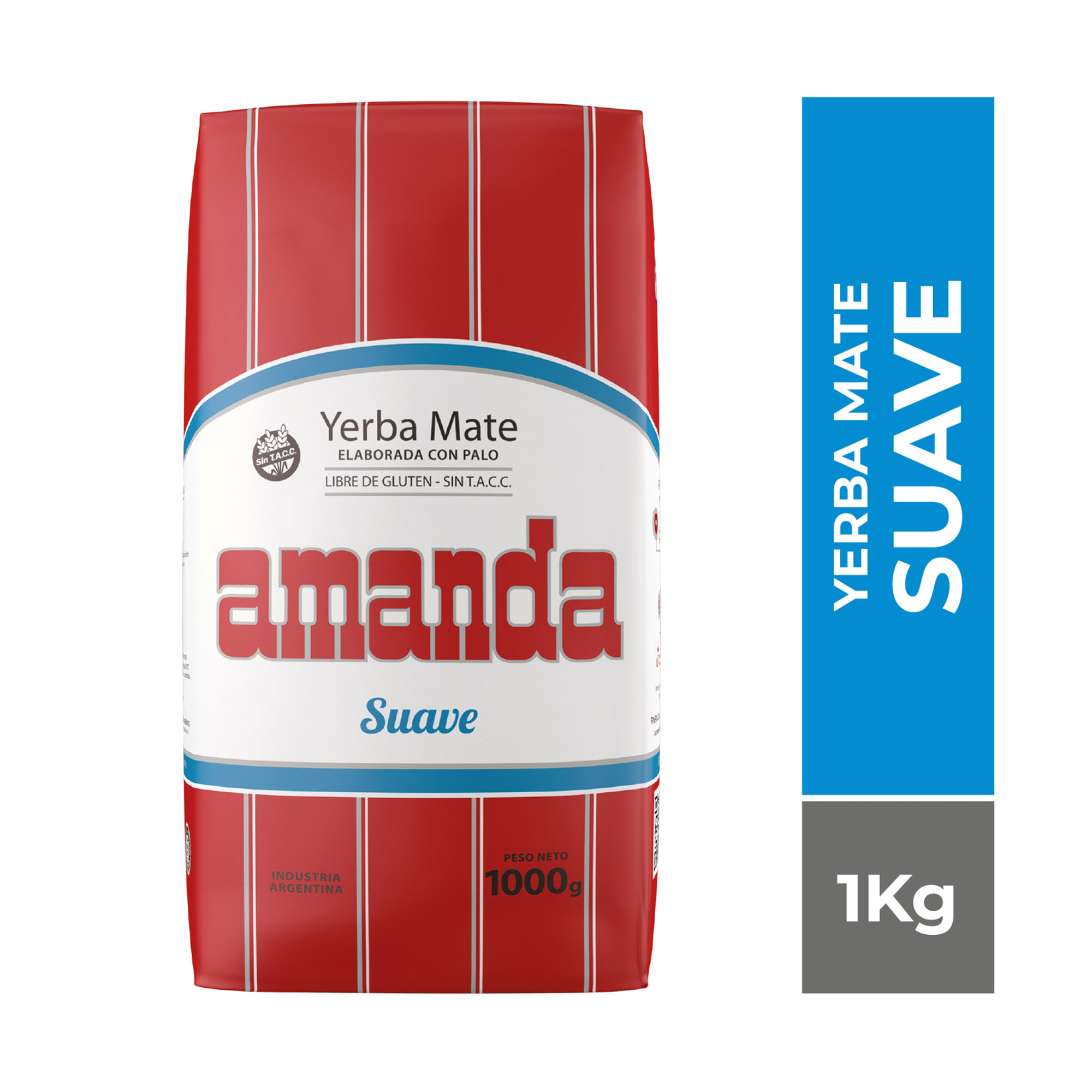 Yerba mate suave Amanda 1 kg.