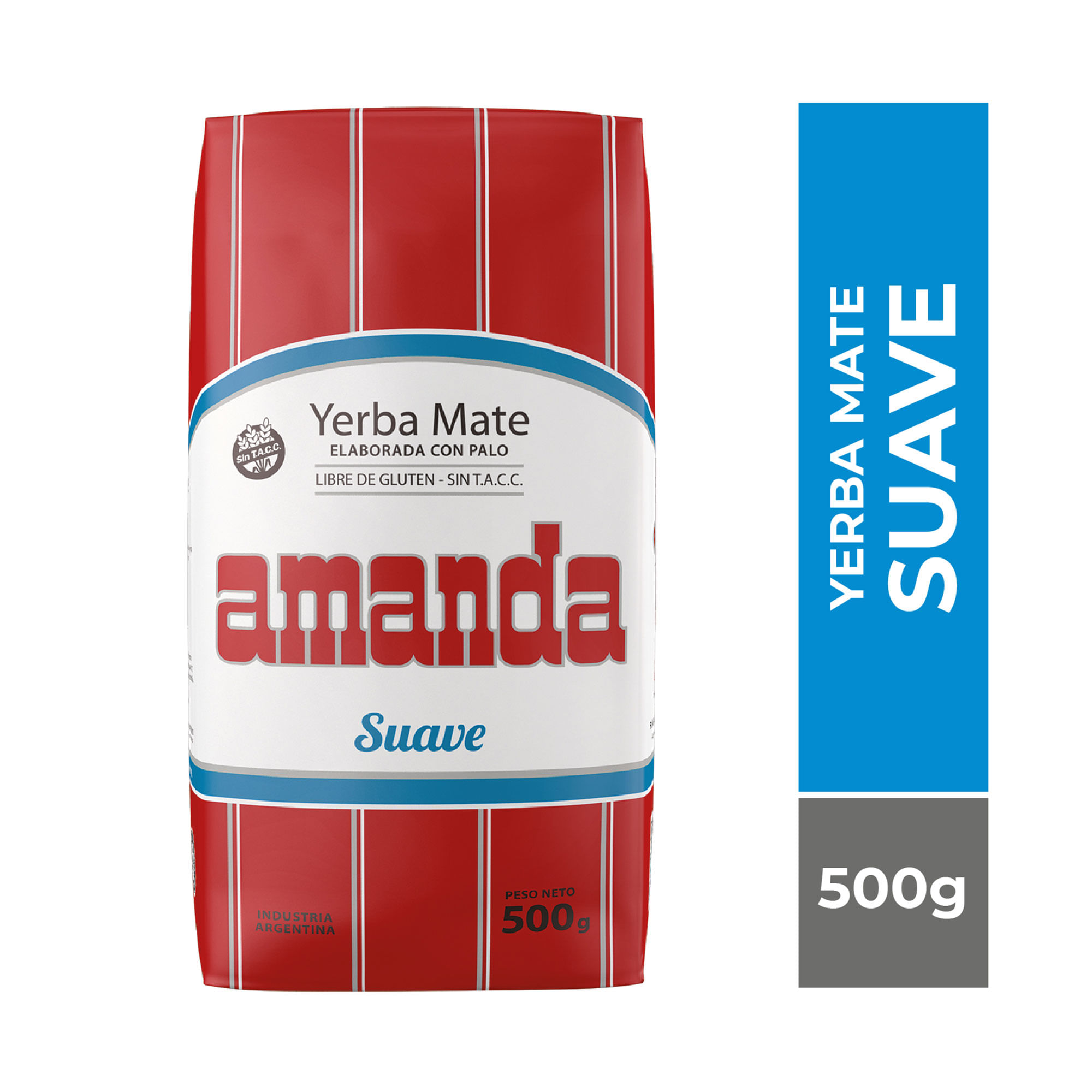 Yerba mate suave Amanda 500 g.