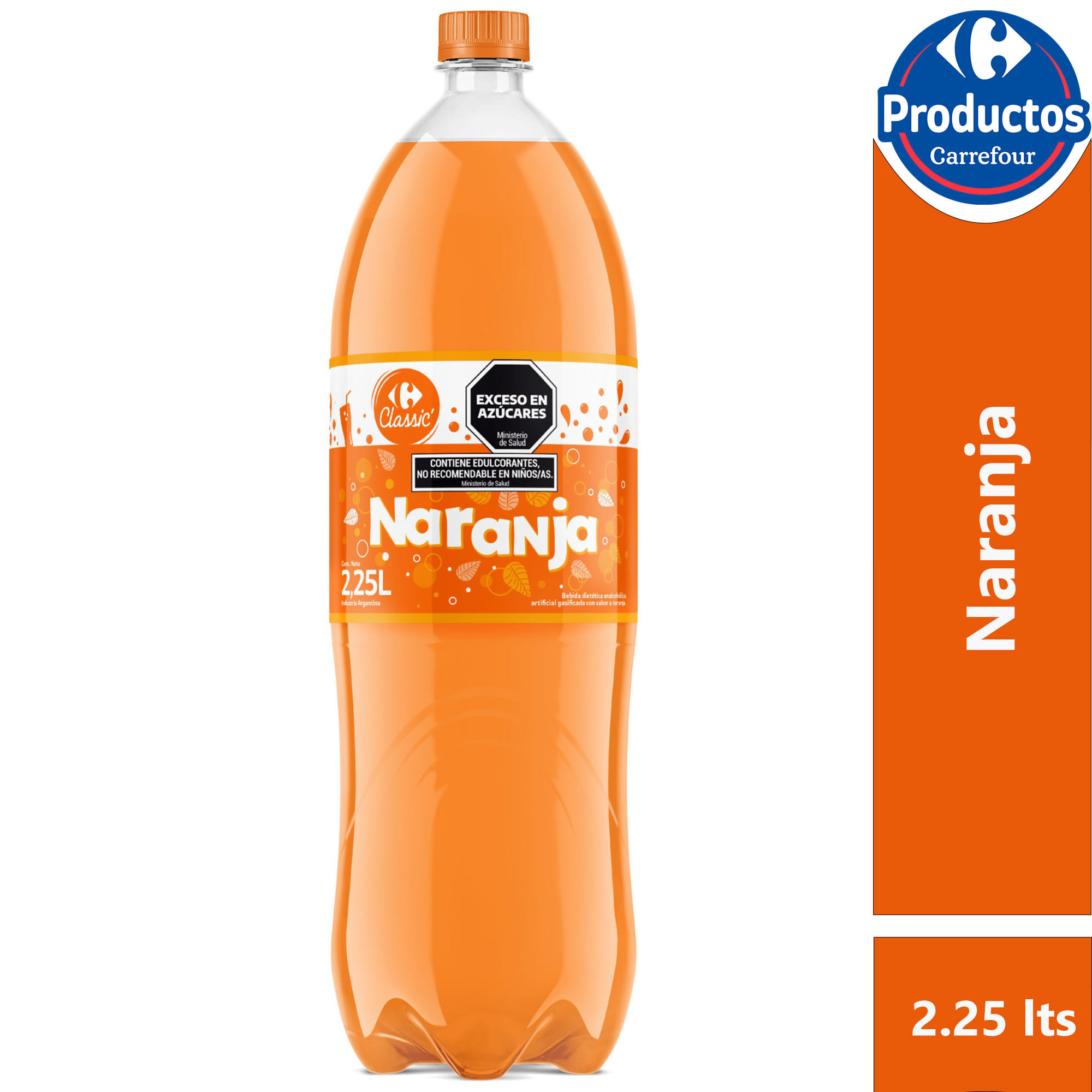 Gaseosa naranja Carrefour Classic 2,25 lts