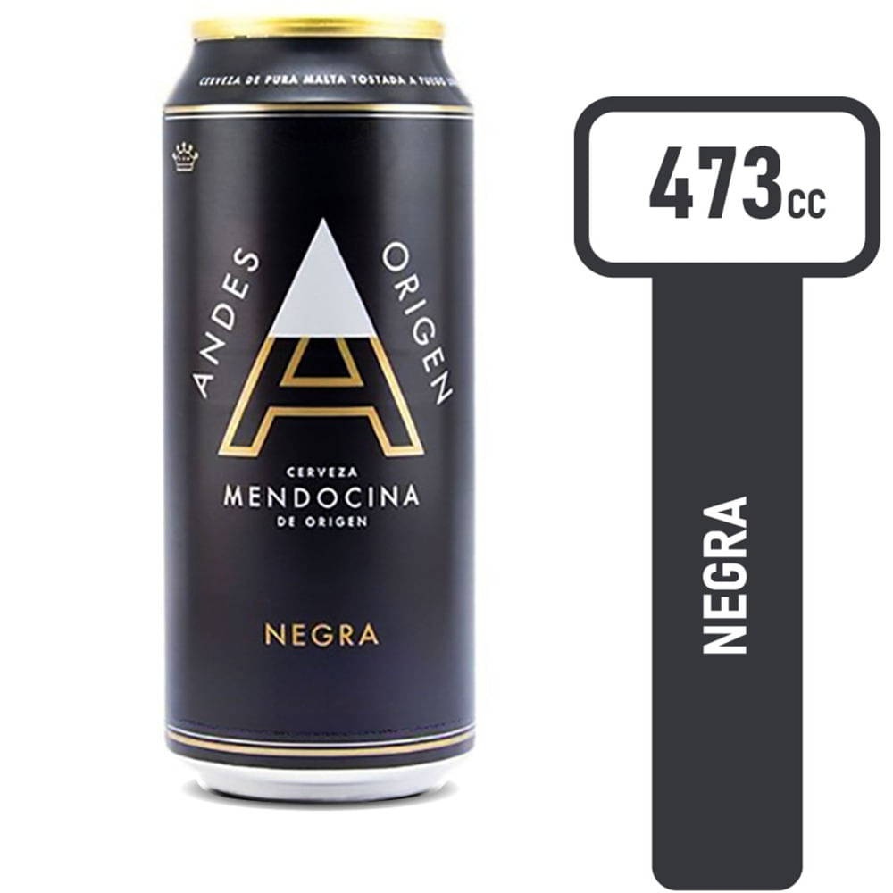 Cerveza negra Andes 473 ml