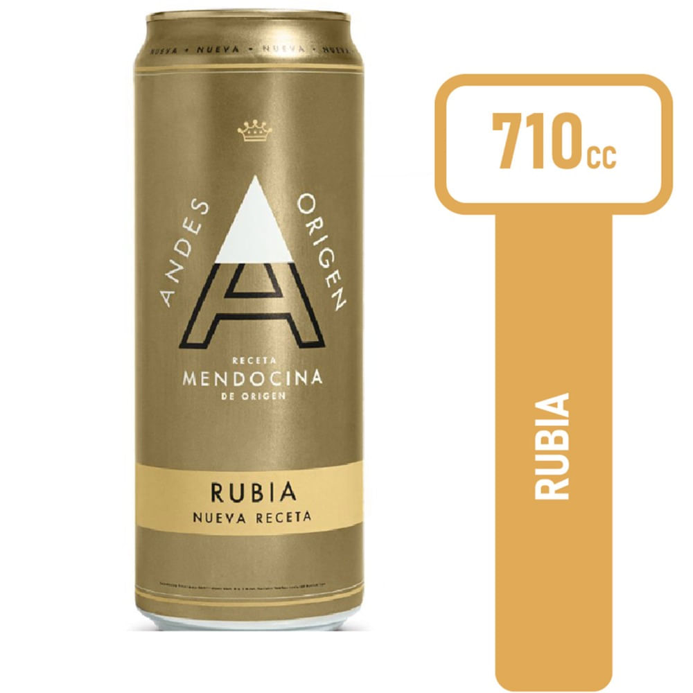 Cerveza rubia Andes Origen 710 ml