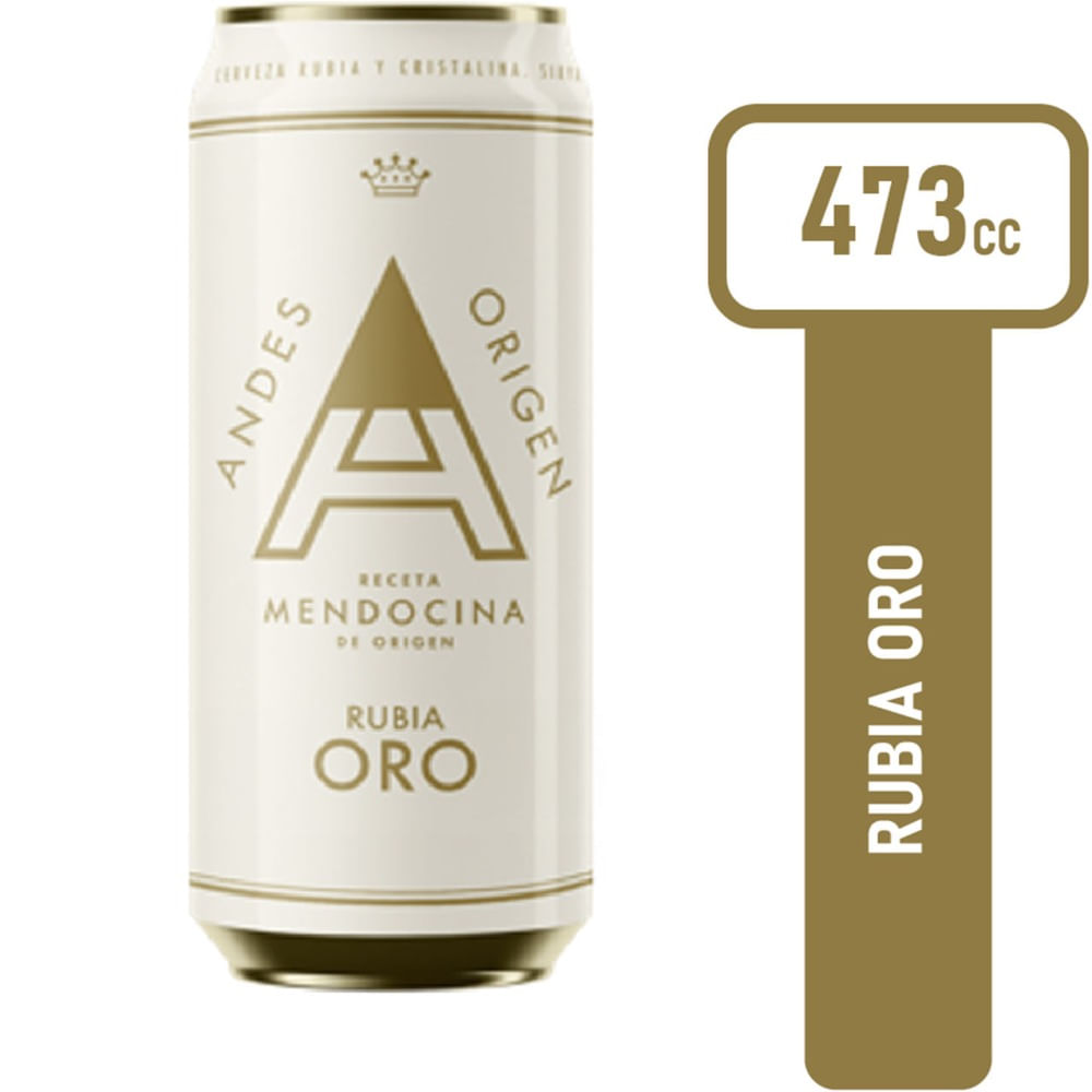 Cerveza blanca Andes Origen Oro 473 ml