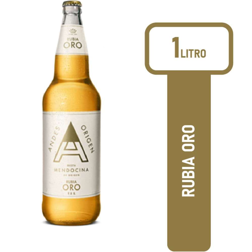 Cerveza rubio oro Andes Origen botella retornable 1 lt