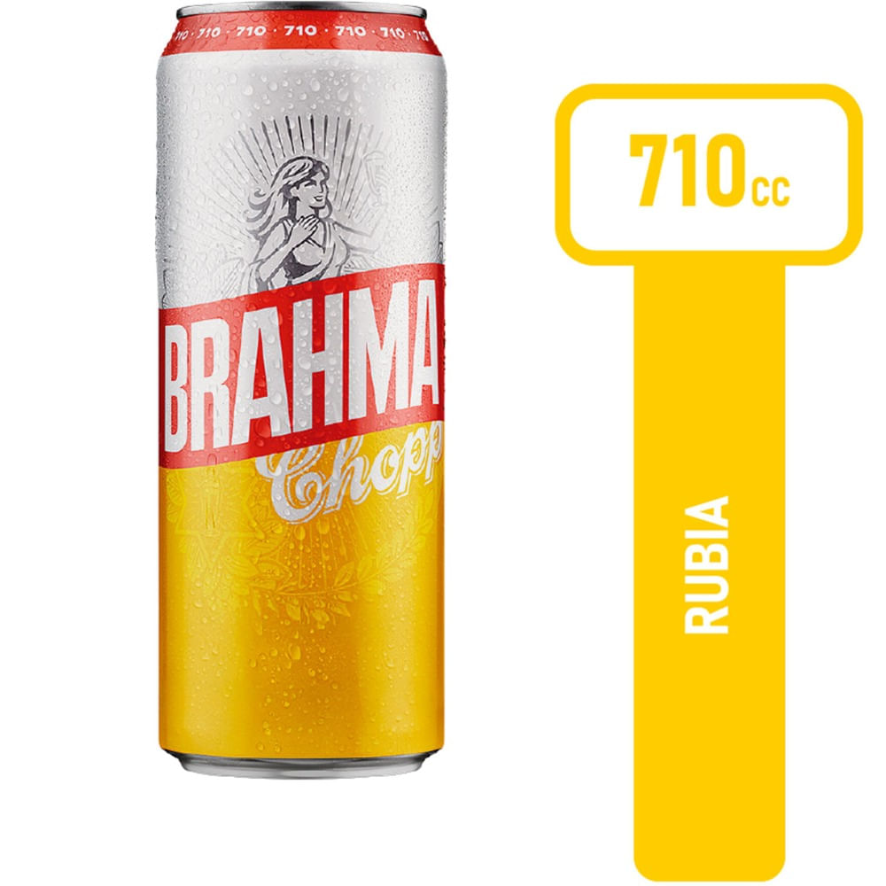 Cerveza blanca Brahma en lata 710 ml