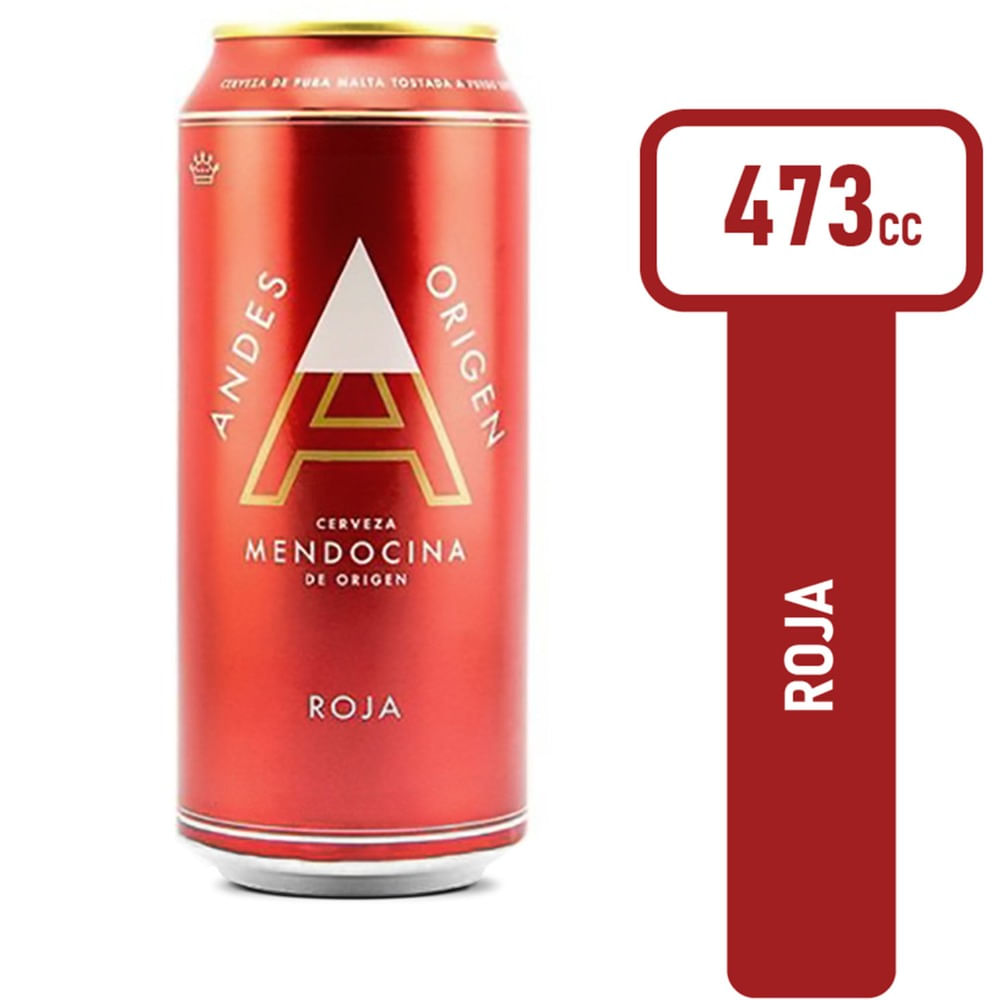 Cerveza roja Andes 473 ml
