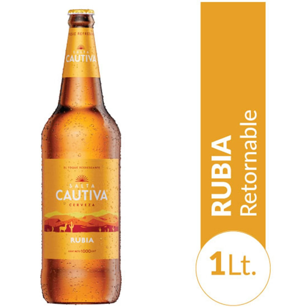 Cerveza blanca Salta Cautiva retornable 1 lt