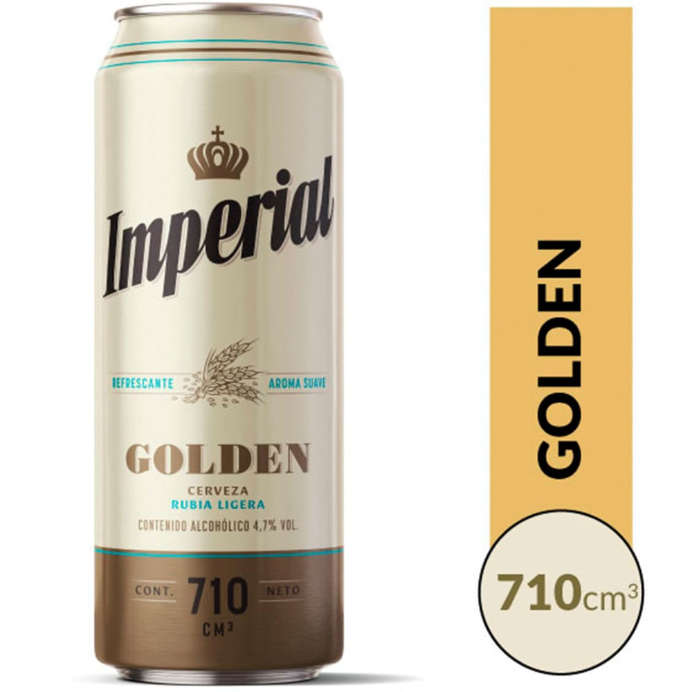 Cerveza rubia Imperial Golden 710 ml