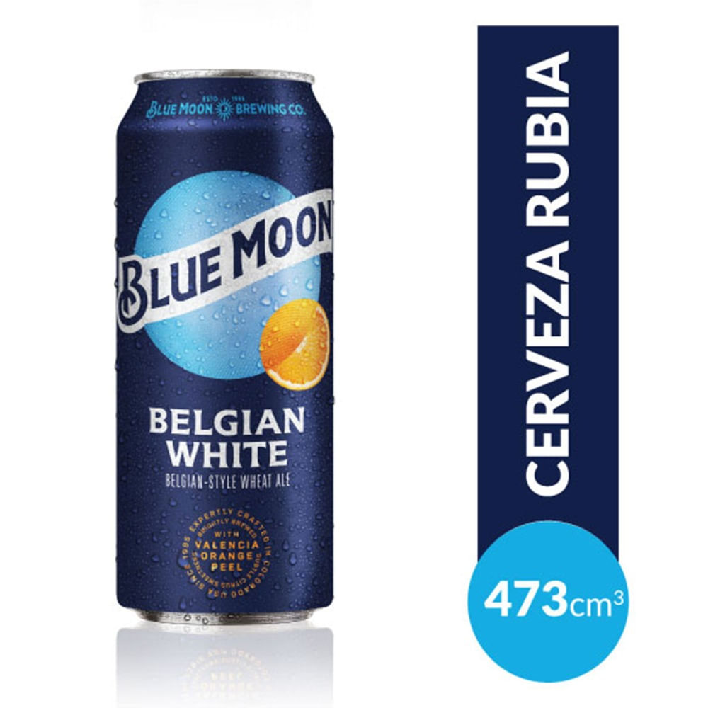 Cerveza blanca Blue Moon Blegian 473 ml