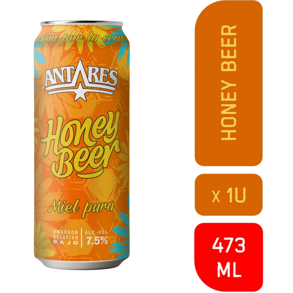 Cerveza artesanal Antares Honey 473 ml