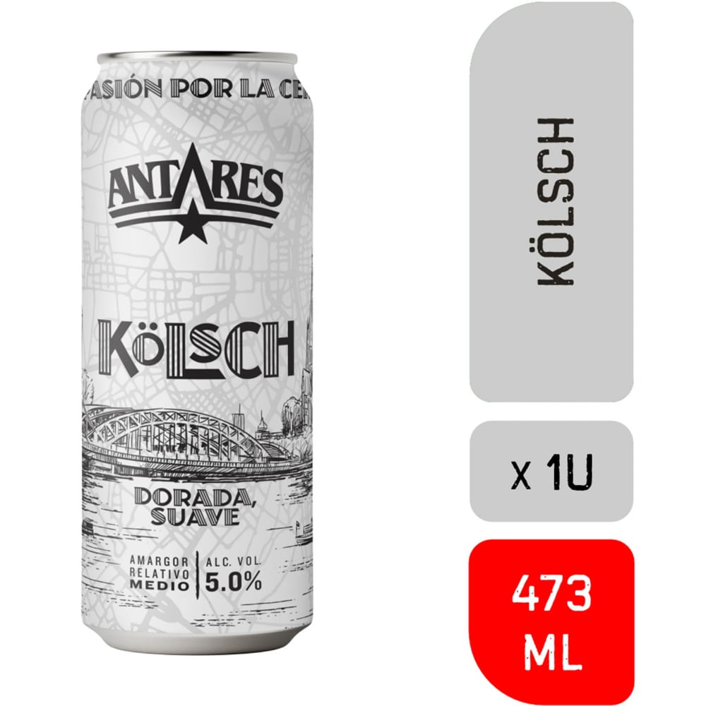 Cerveza artesanal Antares Kolsch 473 ml