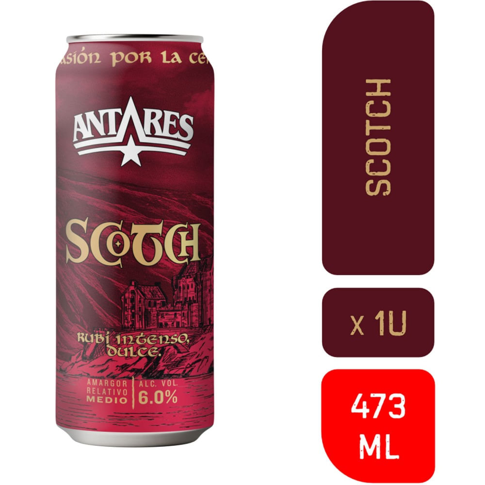 Cerveza artesanal Antares Scotch 473 ml