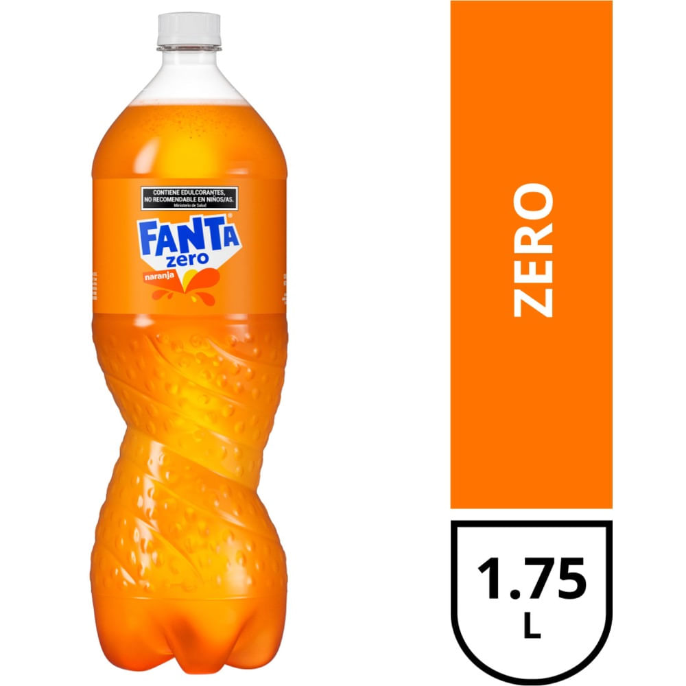 Gaseosa Fanta Zero naranja 1,75 lts