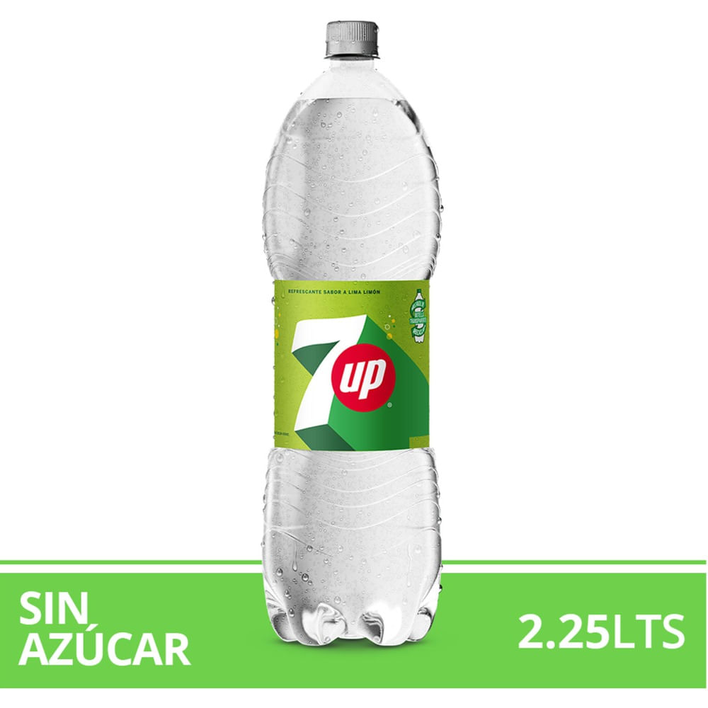 Gaseosa lima limón 7 Up sin azúcar 2.25 lts