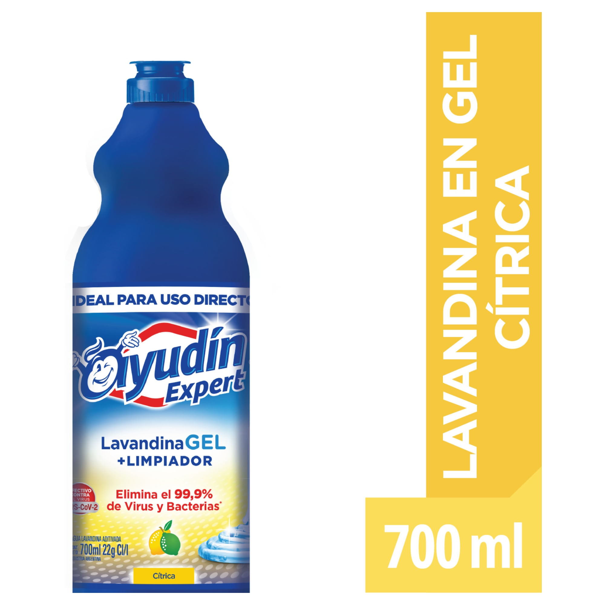 Lavandina en gel Ayudín pureza cítrica 700 ml.