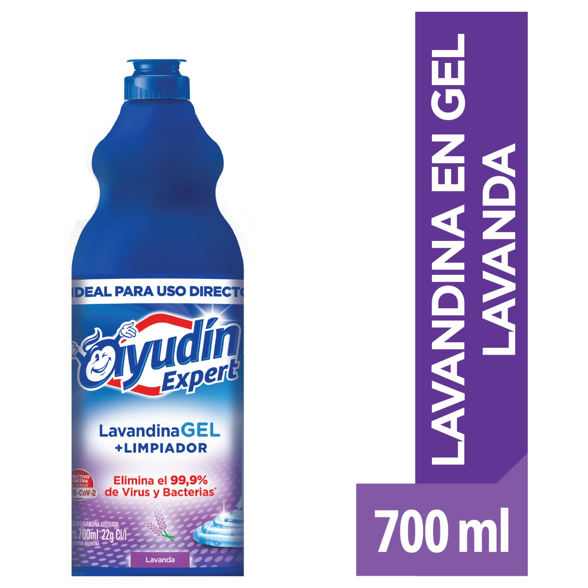 Lavandina en gel Ayudín lavanda 700 ml.