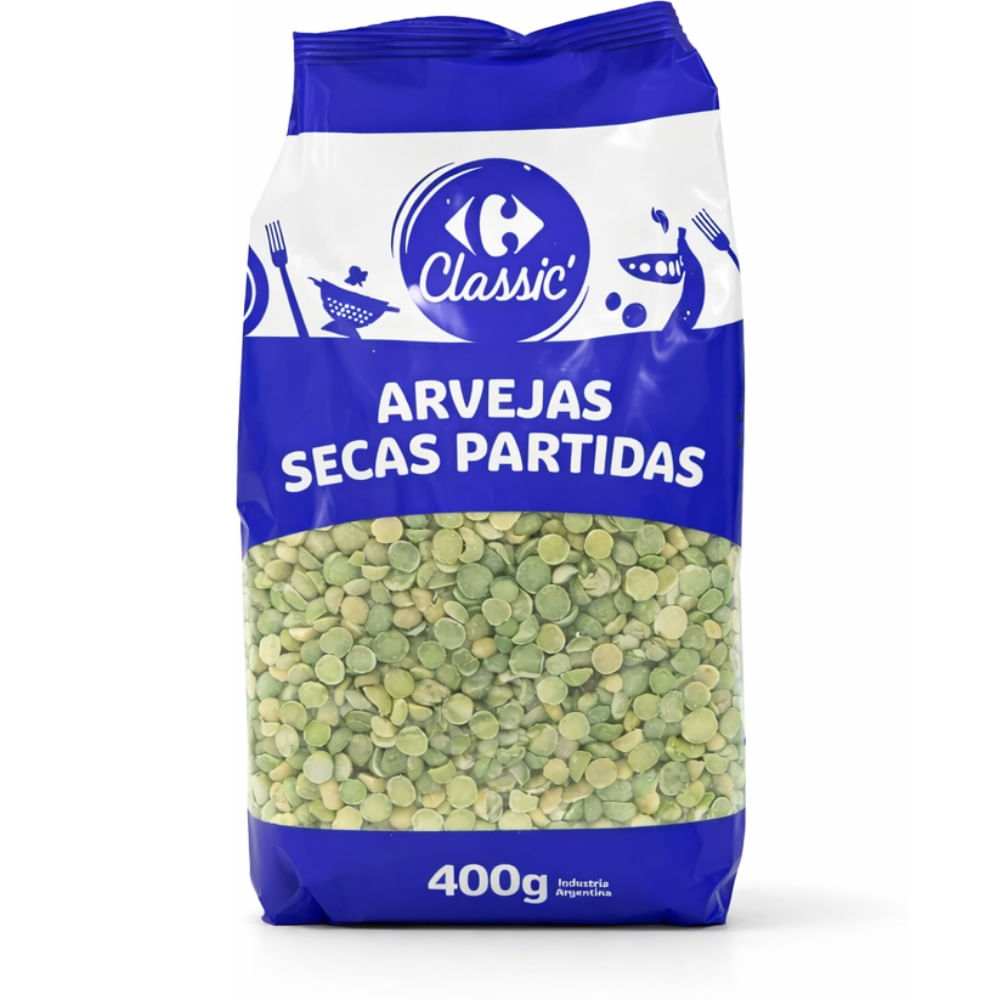 Arvejas partidas Carrefour Classic en bolsa 400 grs