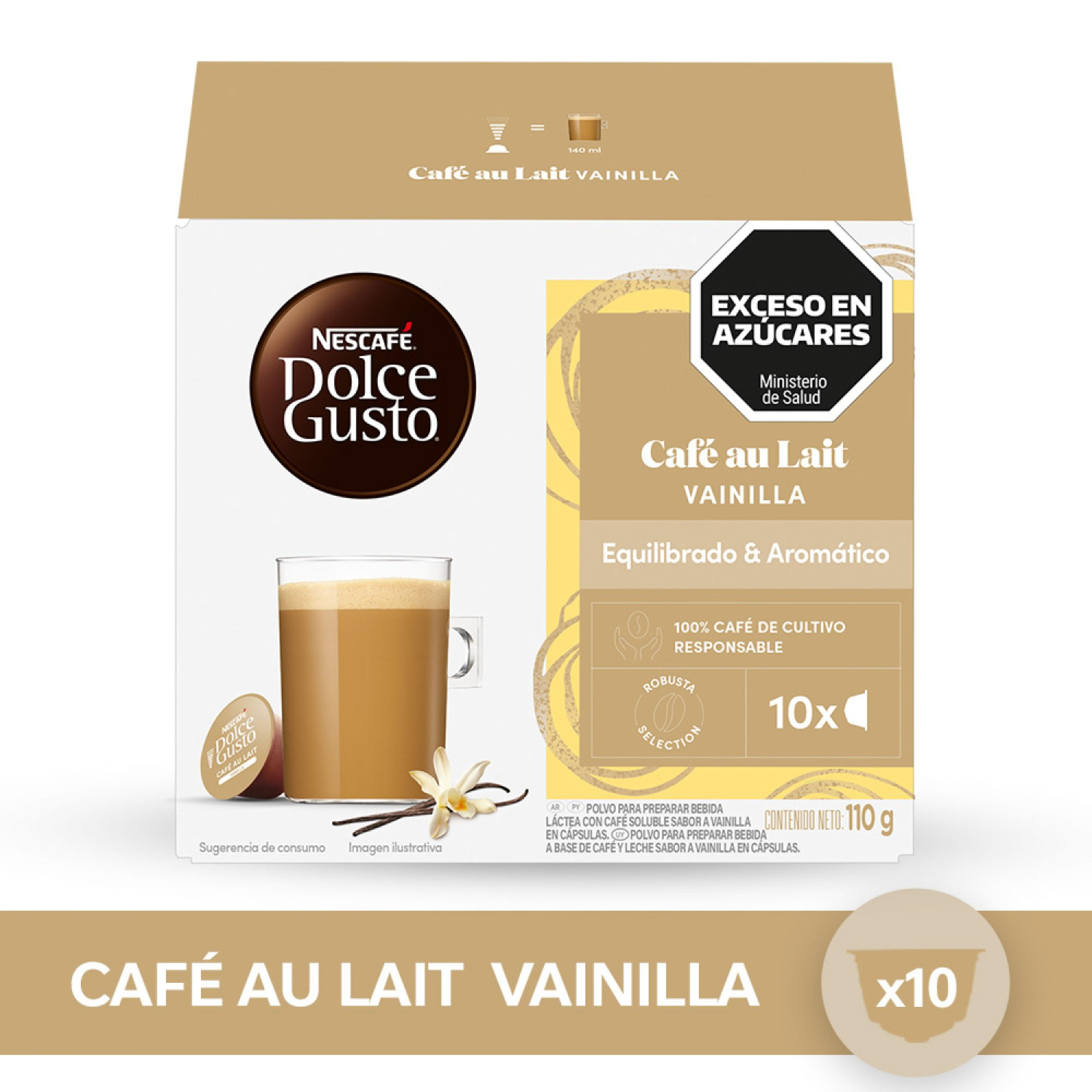 Nescafé Dolce Gusto Café Au Lait Vainilla 10 uni